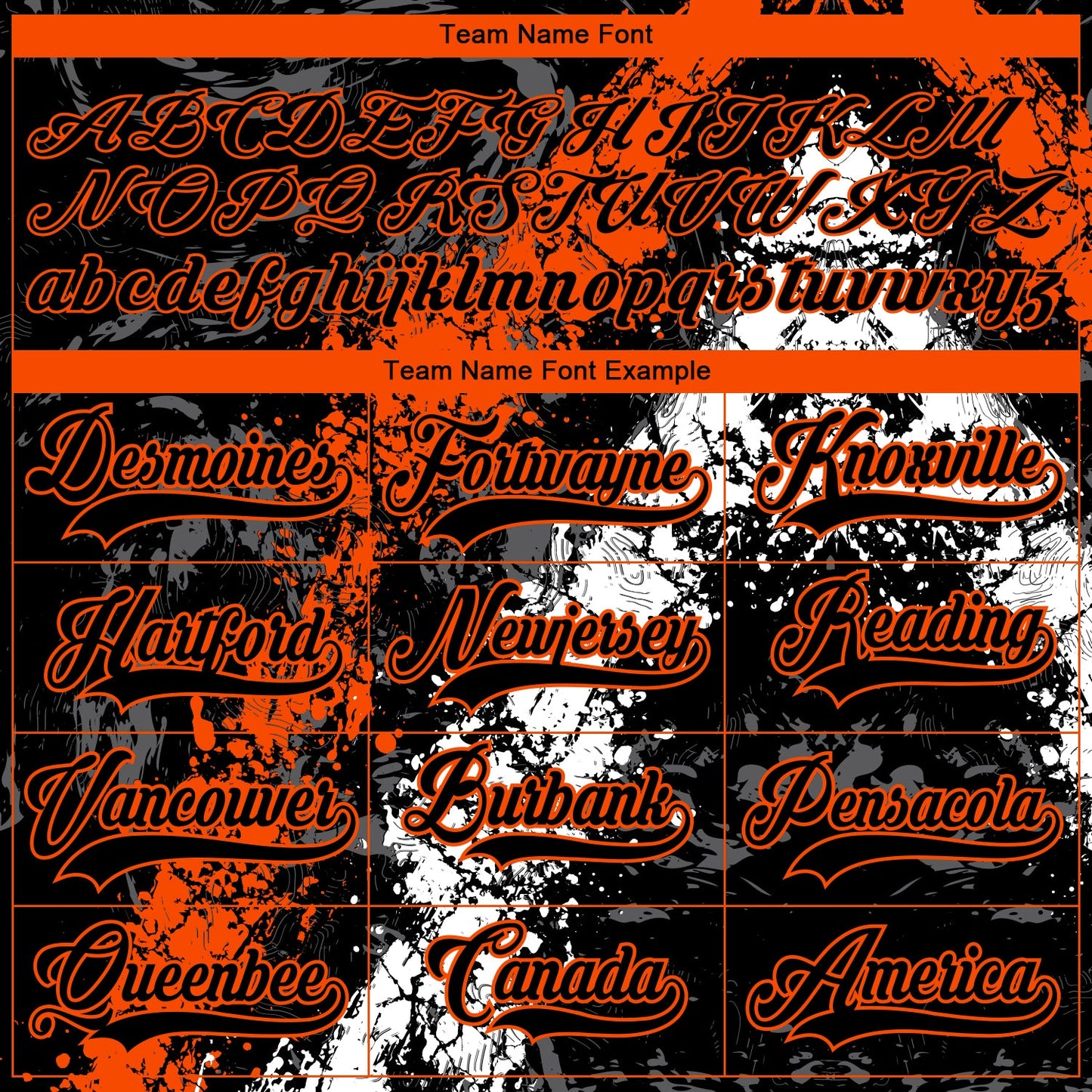 Custom Black Orange-White 3D Splash Art Hockey Lace Neck Jersey view 4