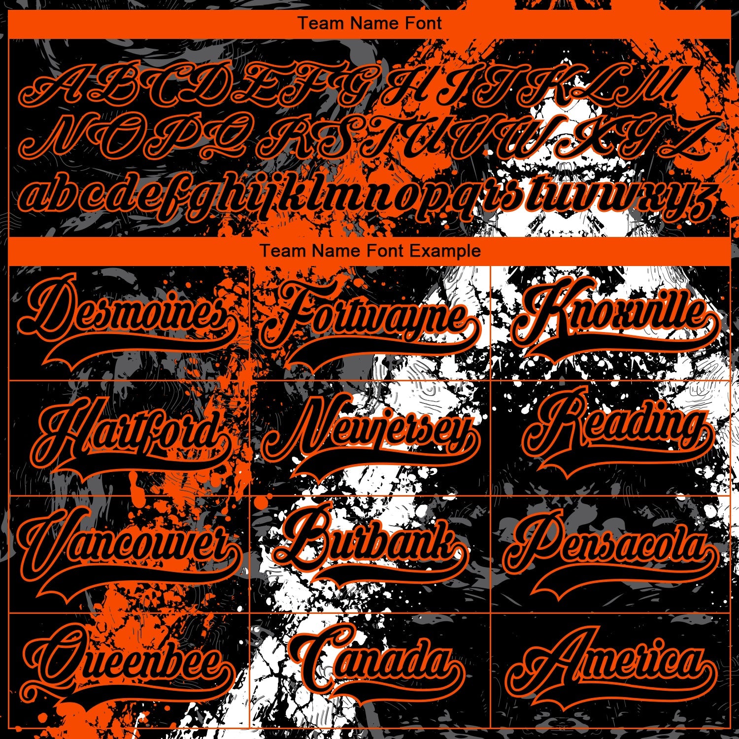 Custom Black Orange-White 3D Splash Art Hockey Lace Neck Jersey view 4