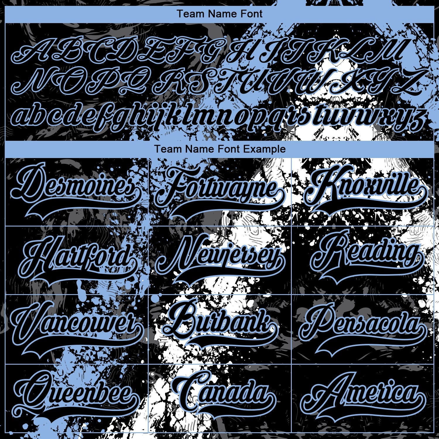 Custom Black Light Blue-White 3D Splash Art Hockey Lace Neck Jersey view 4