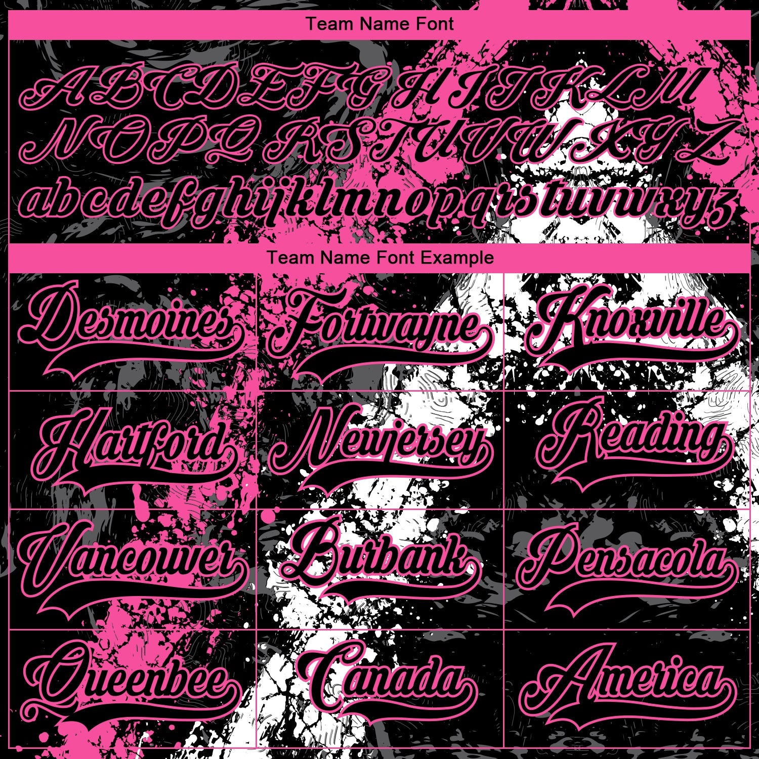 Custom Black Pink-White 3D Splash Art Hockey Lace Neck Jersey view 4