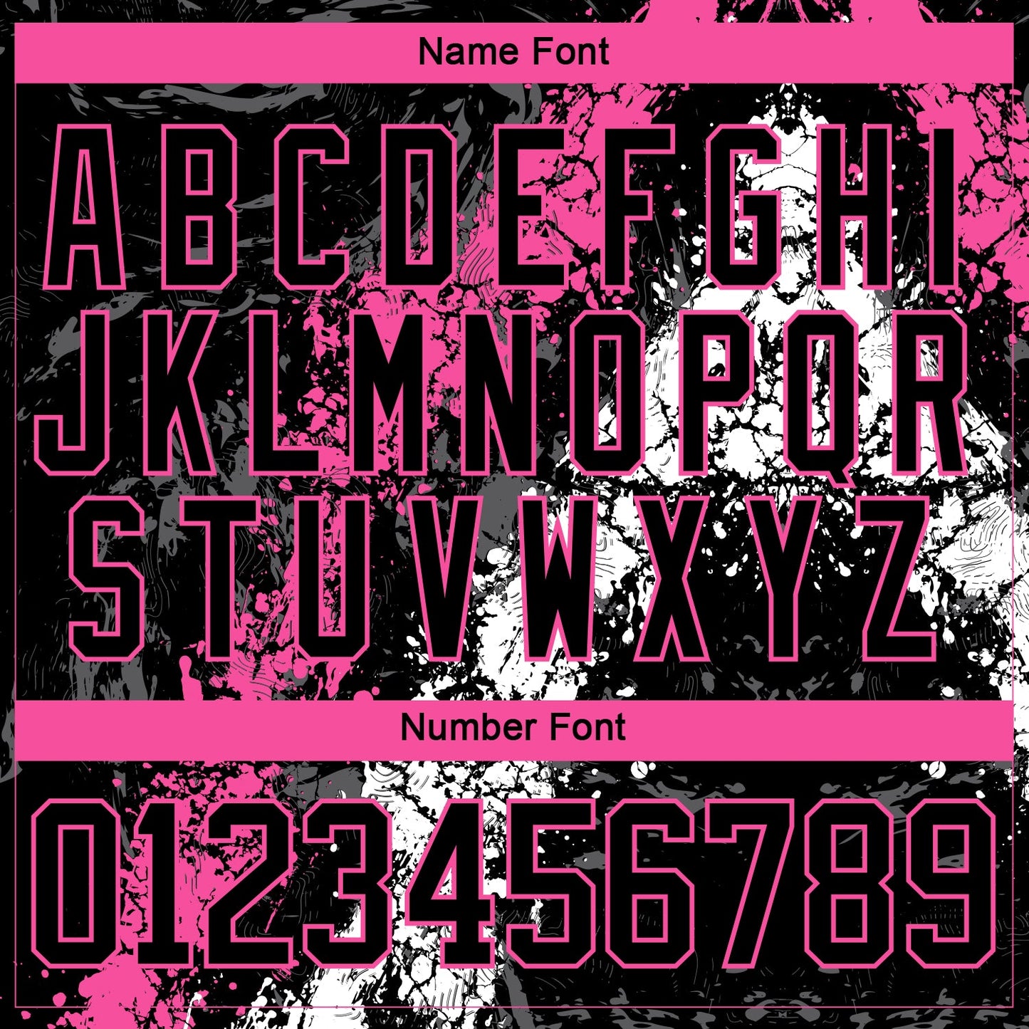 Custom Black Pink-White 3D Splash Art Hockey Lace Neck Jersey view 5