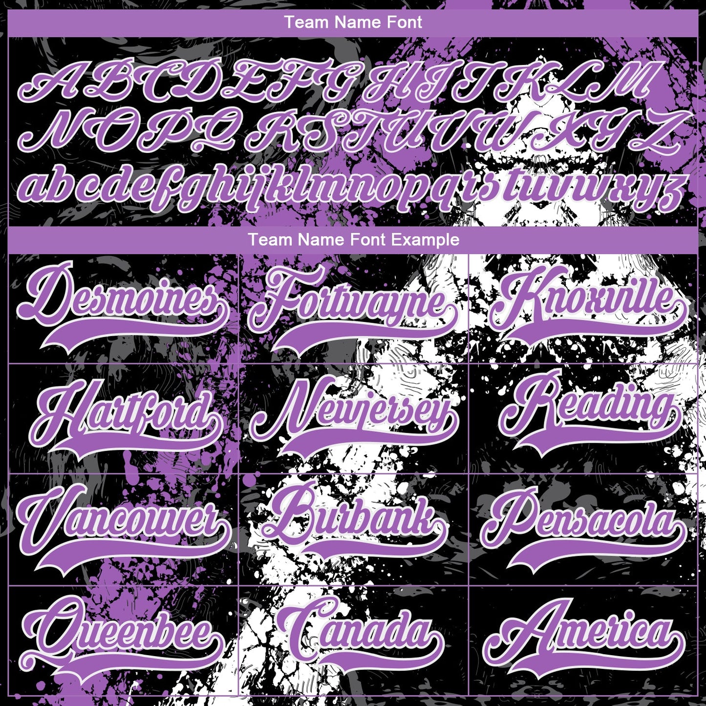 Custom Black Medium Purple-White 3D Splash Art Hockey Lace Neck Jersey view 4