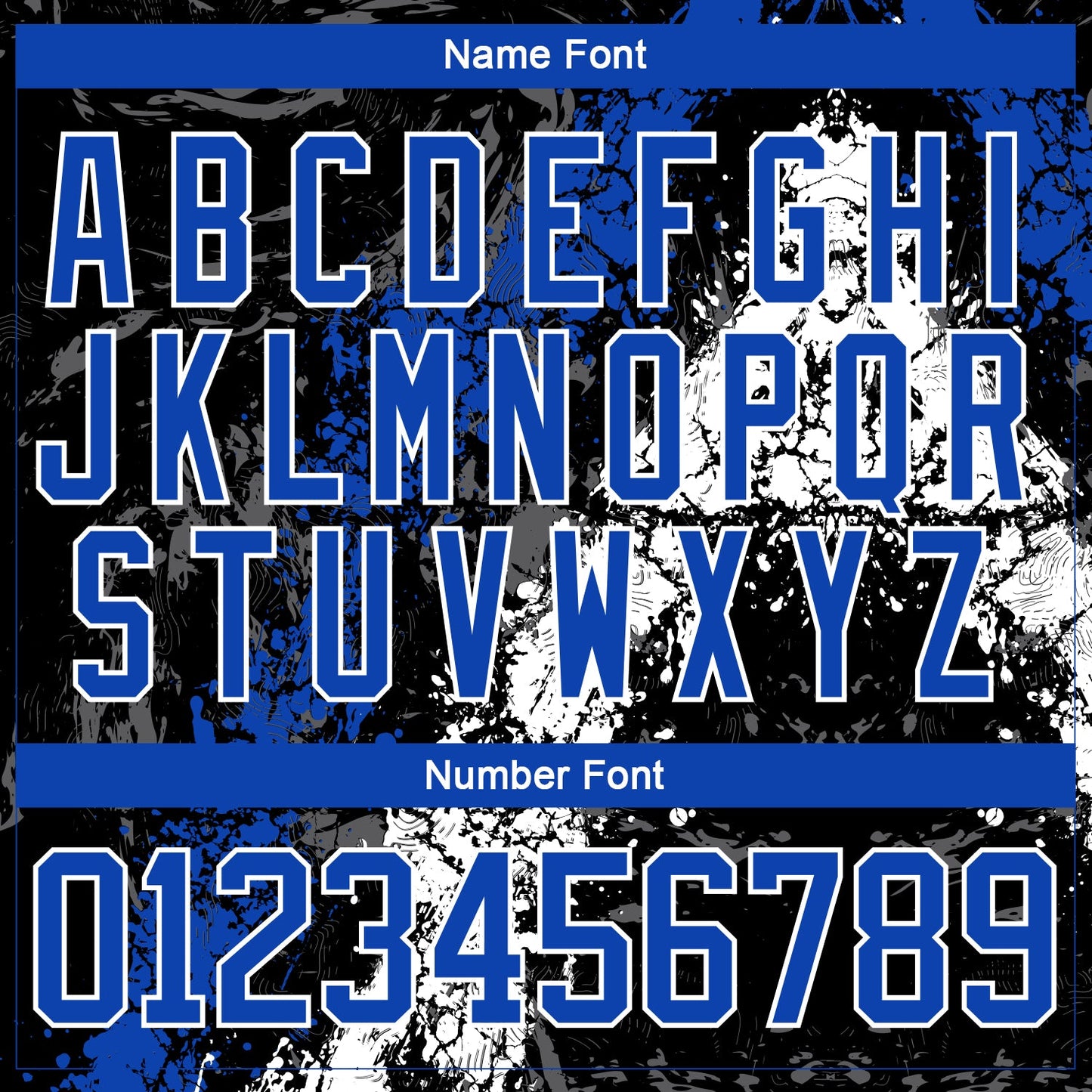 Custom Black Thunder Blue-White 3D Splash Art Hockey Lace Neck Jersey view 5
