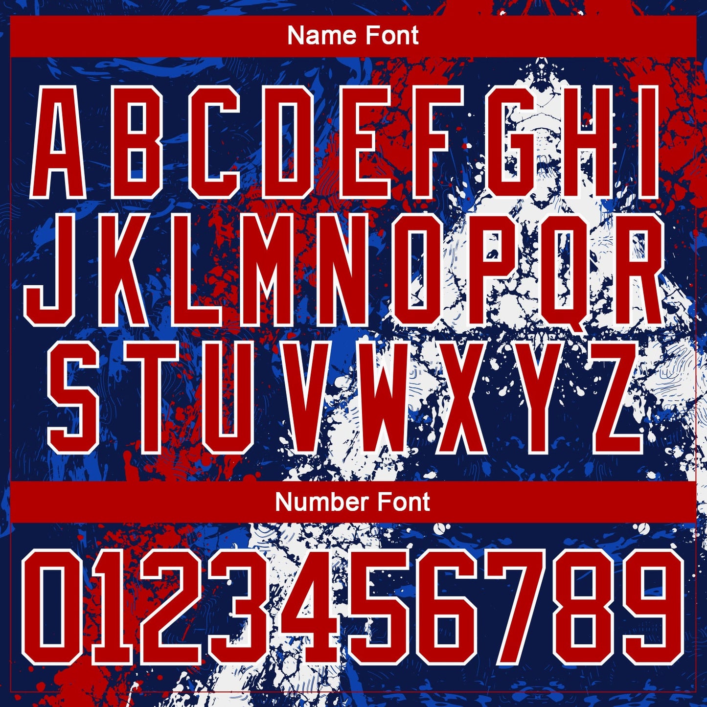 Custom Navy Red Thunder Blue-White 3D Splash Art Hockey Lace Neck Jersey view 5