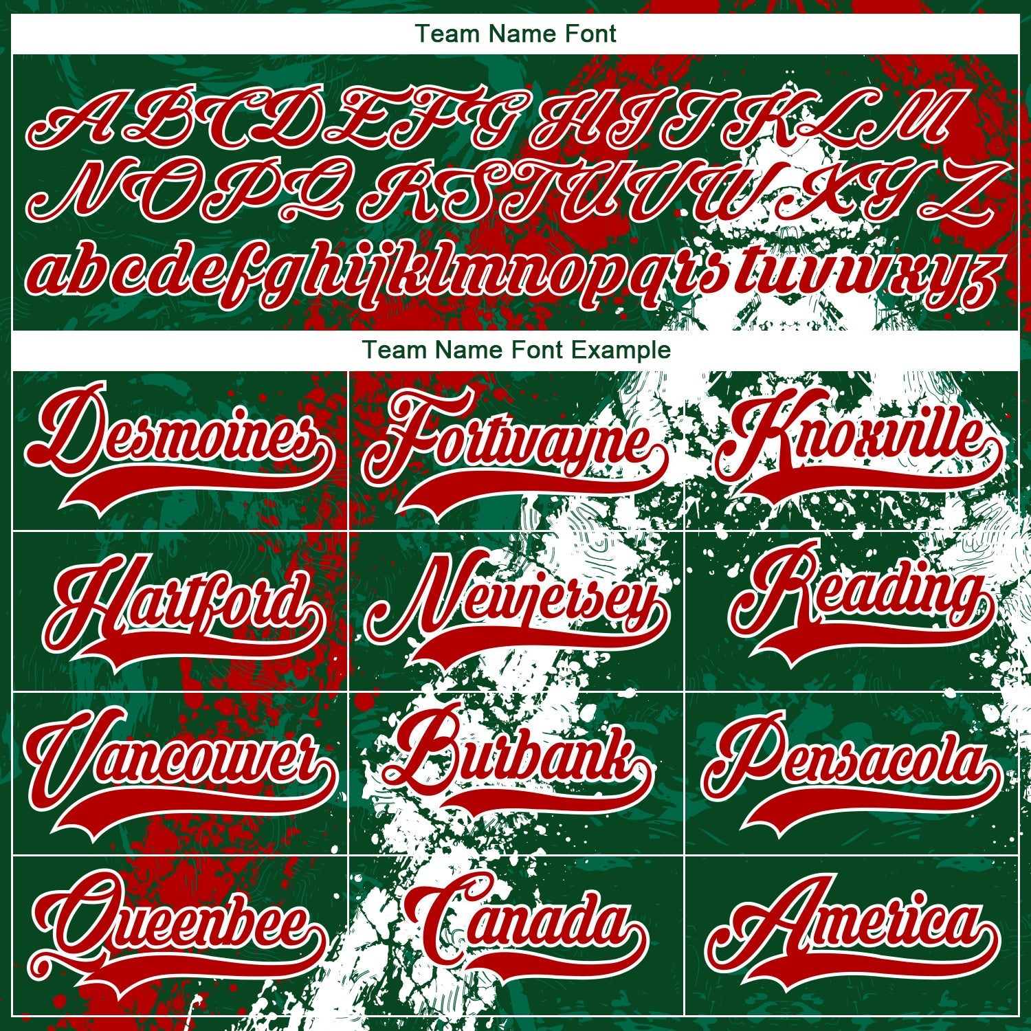 Custom Green Red-White 3D Splash Art Hockey Lace Neck Jersey view 4