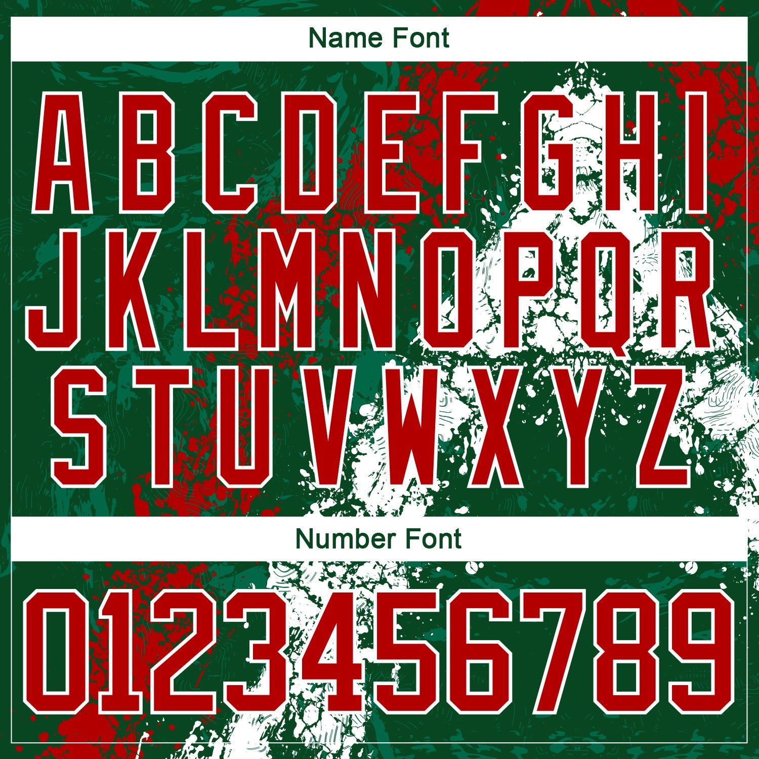 Custom Green Red-White 3D Splash Art Hockey Lace Neck Jersey view 5