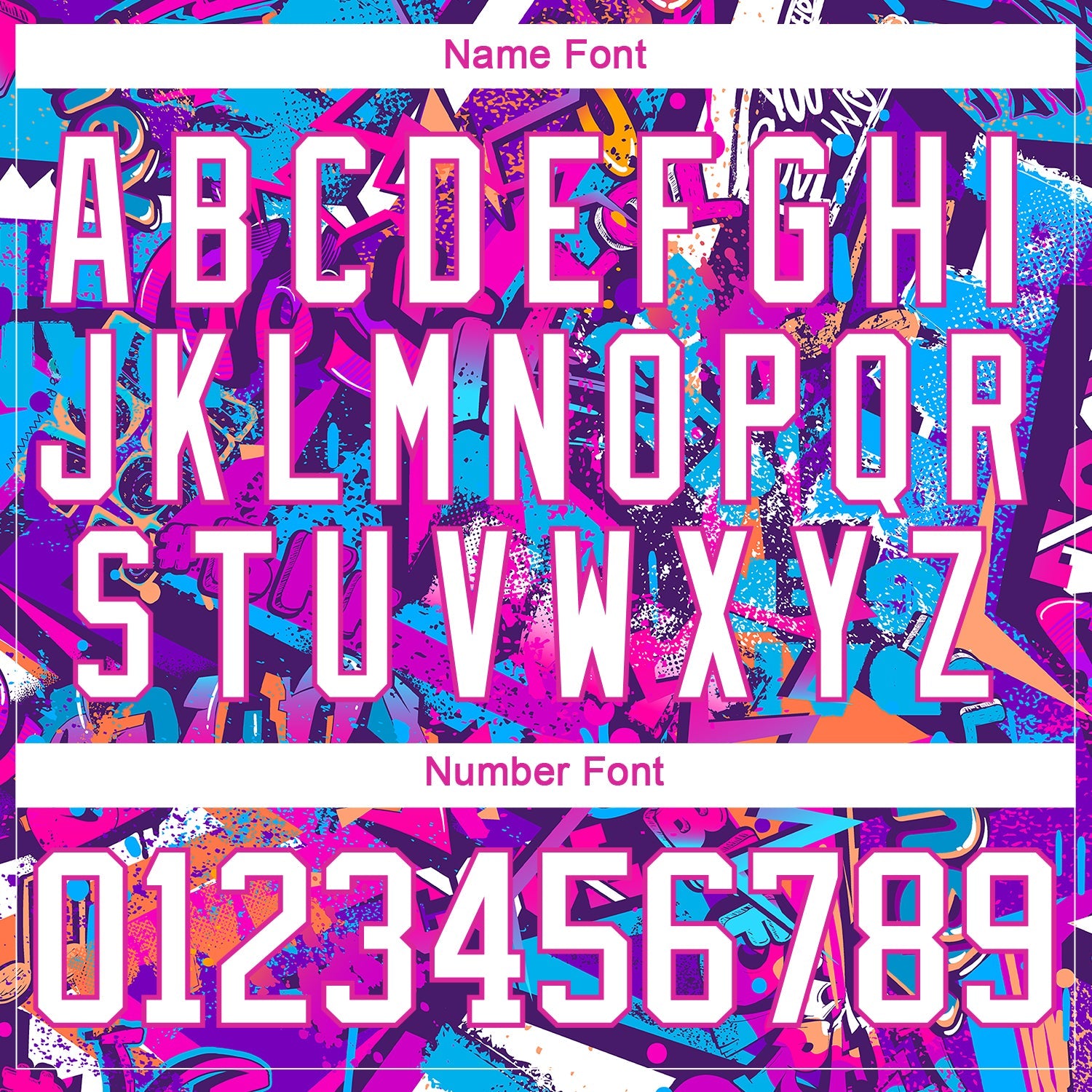Custom Graffiti Pattern White Purple-Deep Pink 3D Pattern Scratch Hockey Lace Neck Jersey view 5