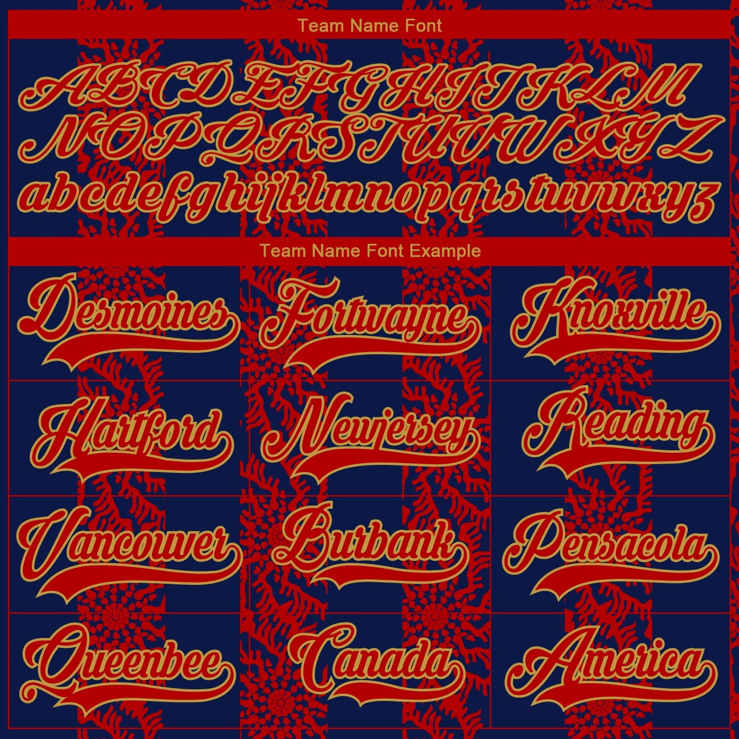 Custom Navy Red Old Gold-White 3D Pattern Abstract Shape Hockey Lace Neck Jersey view 4