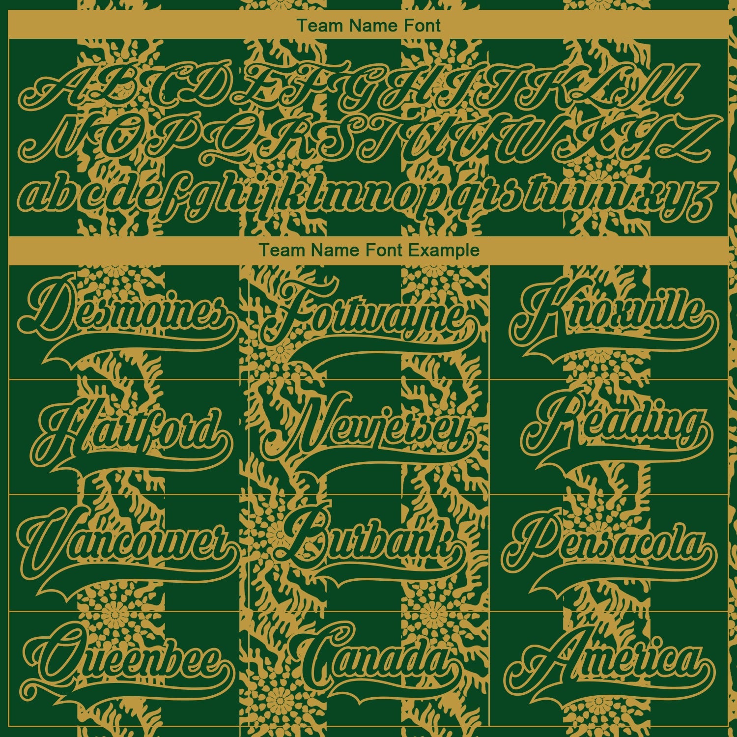 Custom Green Old Gold-White 3D Pattern Abstract Shape Hockey Lace Neck Jersey view 4
