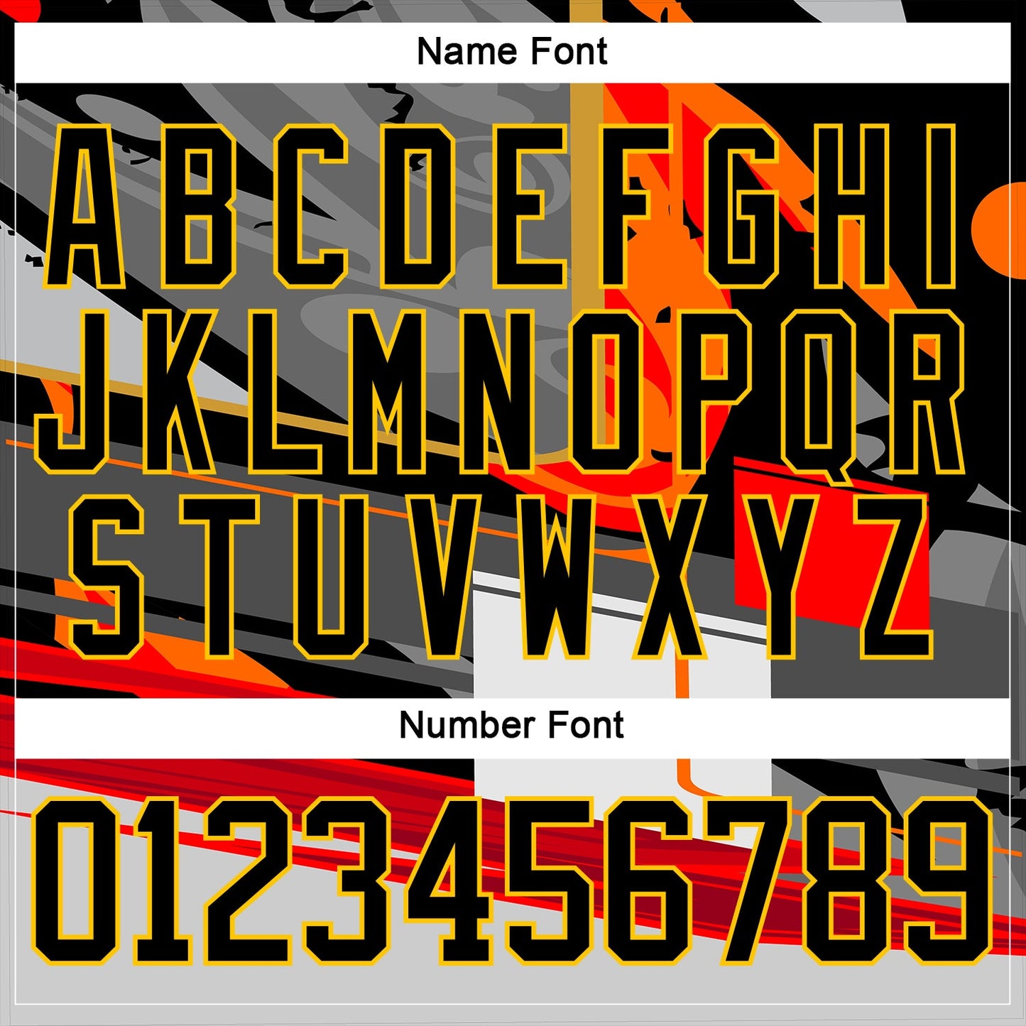 Custom Black Red-Yellow 3D Pattern Abstract Hockey Lace Neck Jersey view 5