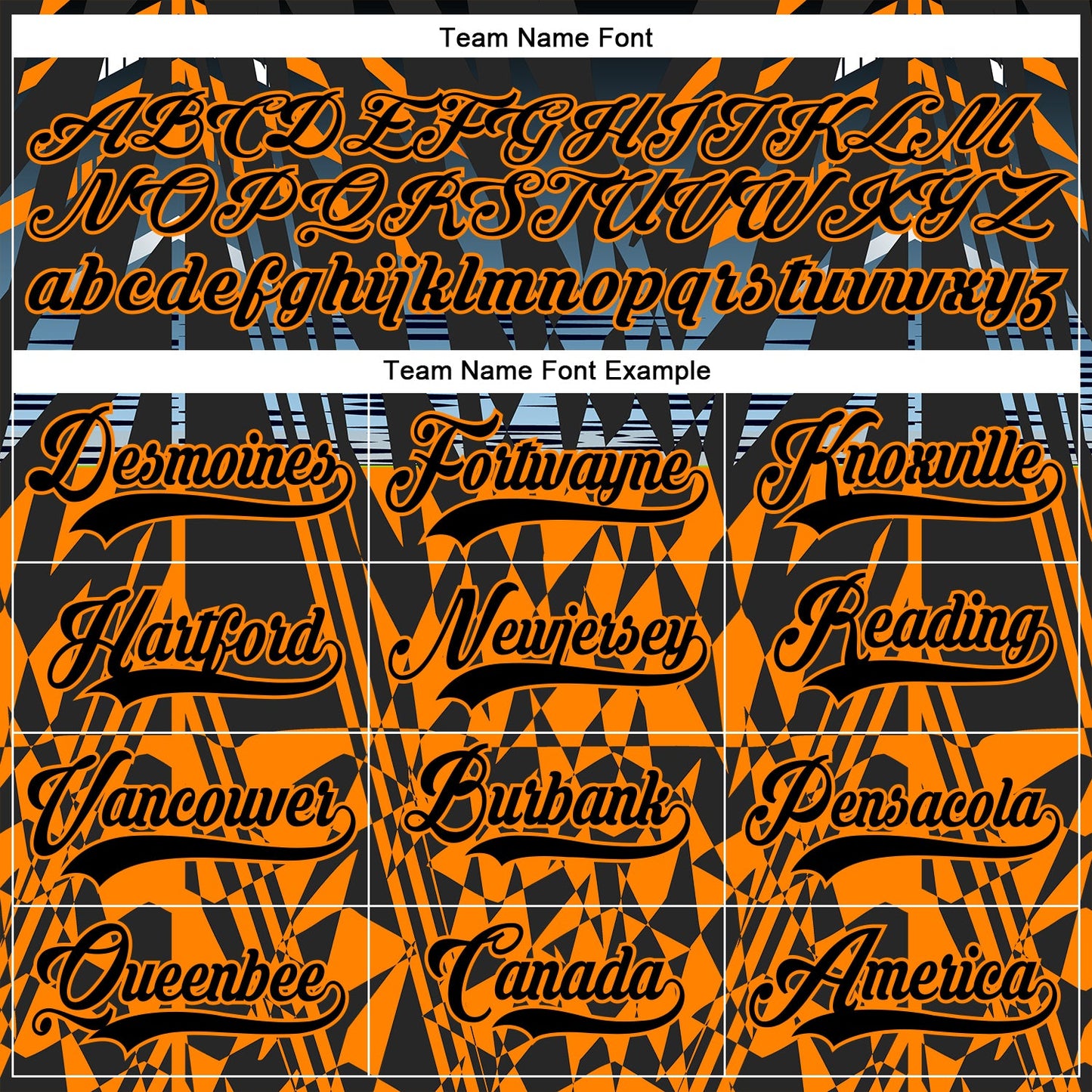 Custom Black Bay Orange-Blue 3D Pattern Abstract Hockey Lace Neck Jersey view 4