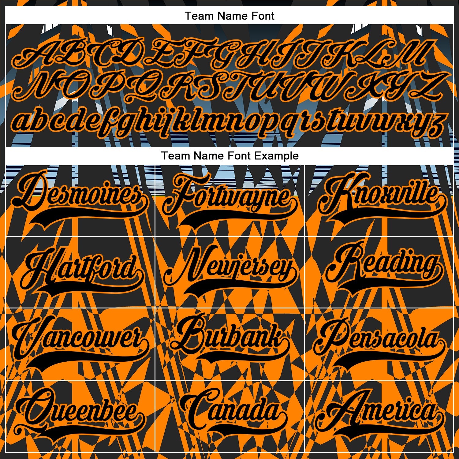 Custom Black Bay Orange-Blue 3D Pattern Abstract Hockey Lace Neck Jersey view 4