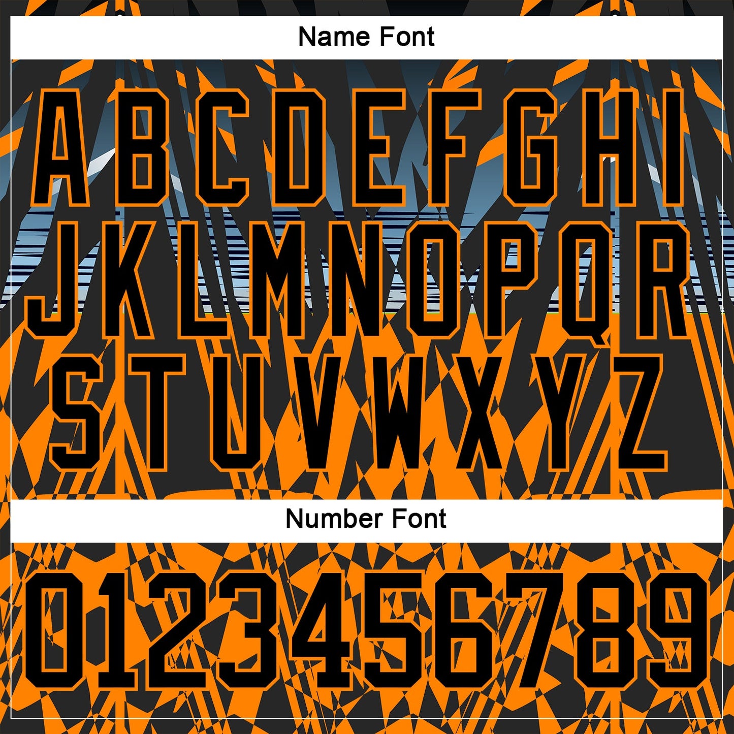 Custom Black Bay Orange-Blue 3D Pattern Abstract Hockey Lace Neck Jersey view 5