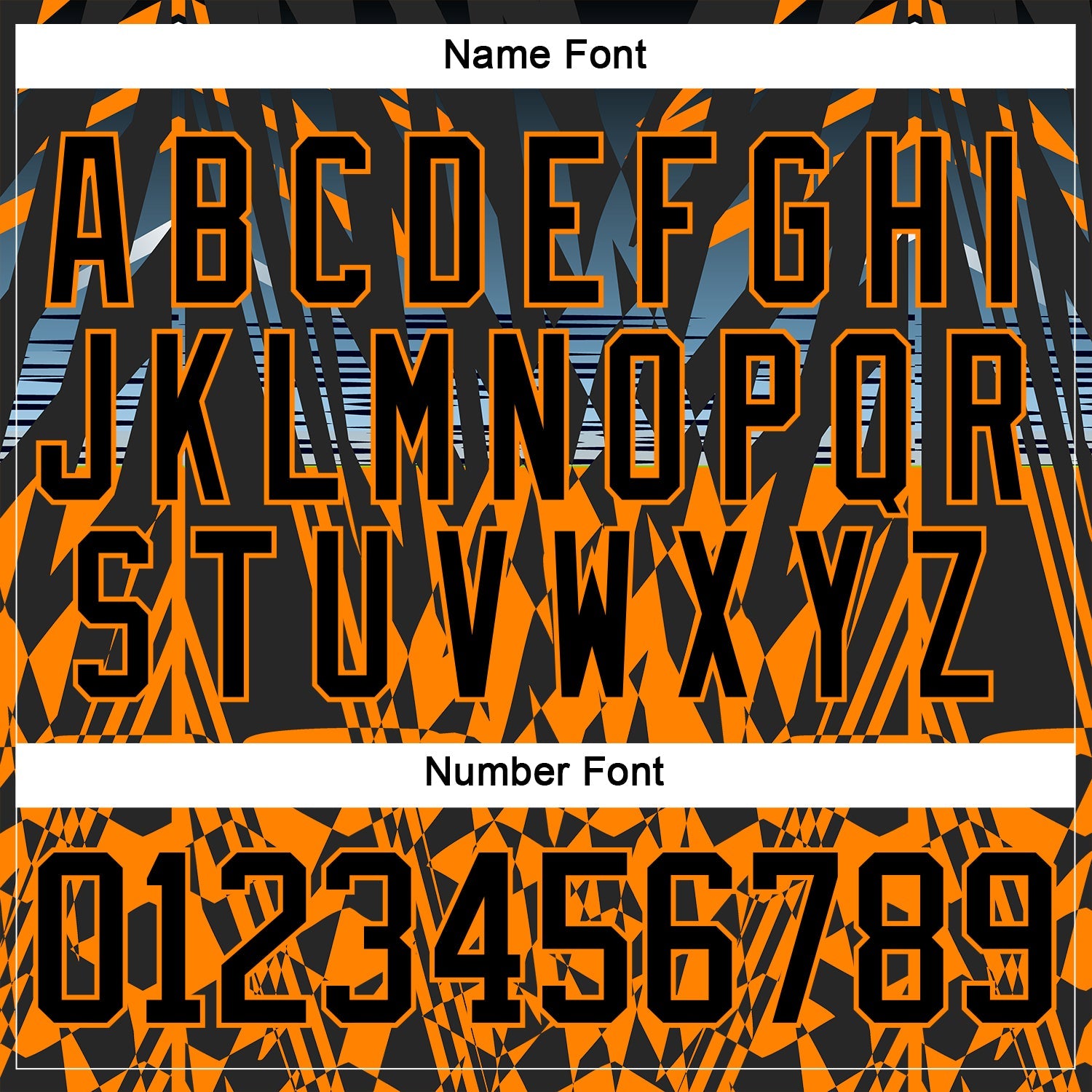 Custom Black Bay Orange-Blue 3D Pattern Abstract Hockey Lace Neck Jersey view 5