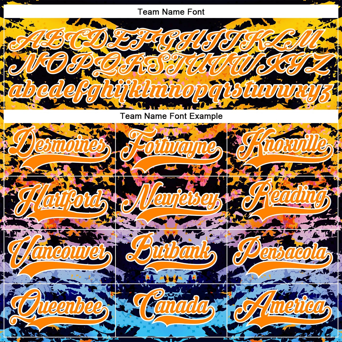 Custom Bay Orange Blue-White 3D Pattern Abstract Grunge Hockey Lace Neck Jersey view 4