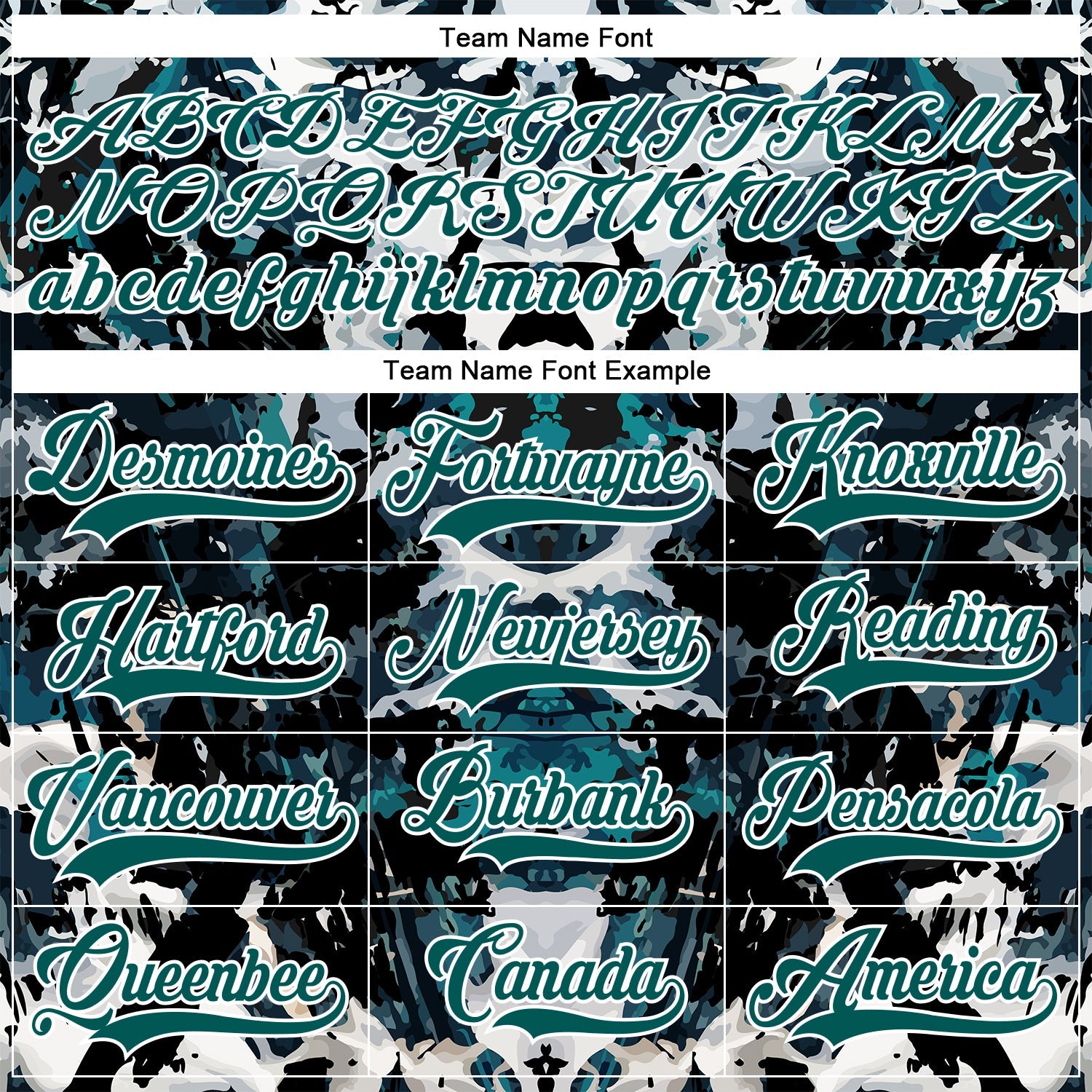 Custom Midnight Green Black-White 3D Pattern Abstract Grunge Hockey Lace Neck Jersey view 4