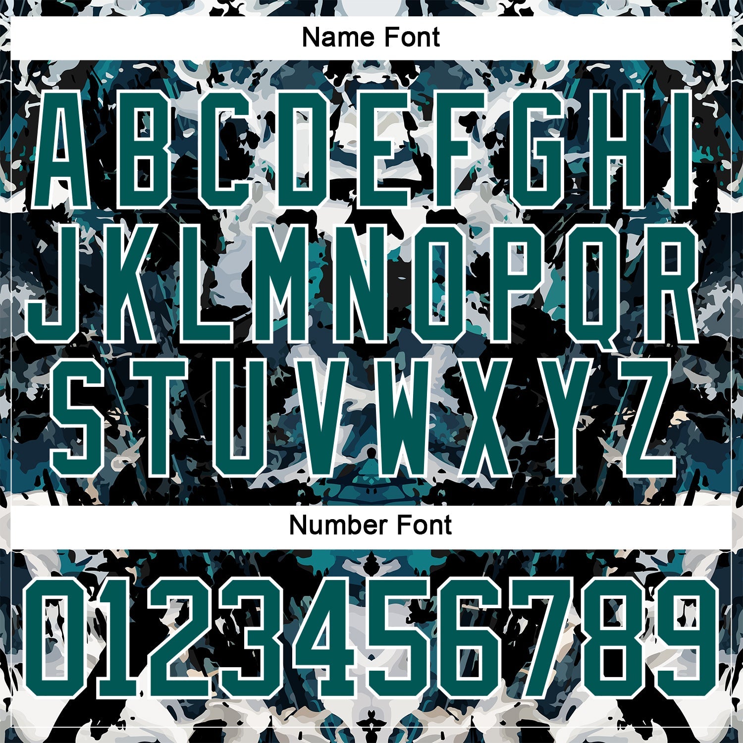 Custom Midnight Green Black-White 3D Pattern Abstract Grunge Hockey Lace Neck Jersey view 5