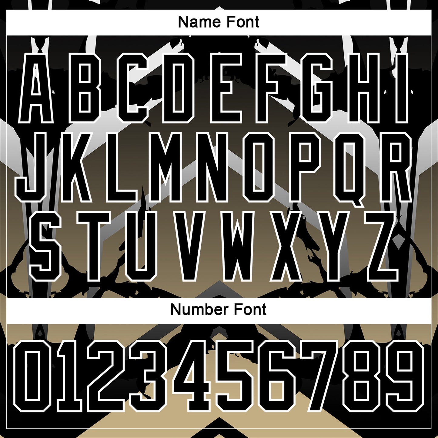 Custom Gray Black Vegas Gold-White 3D Pattern Abstract Gradient Hockey Lace Neck Jersey view 5