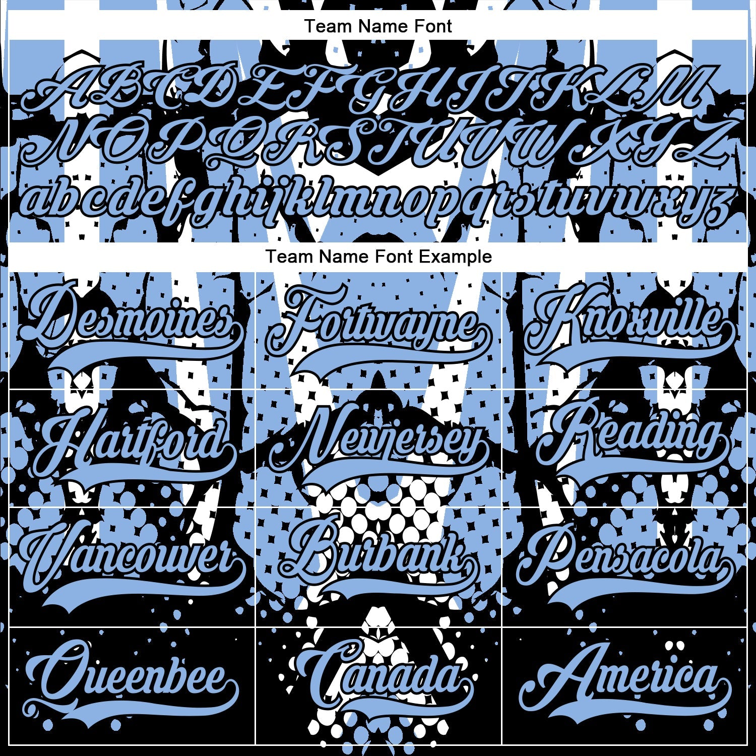Custom Light Blue Black-White 3D Pattern Abstract Hockey Lace Neck Jersey view 4