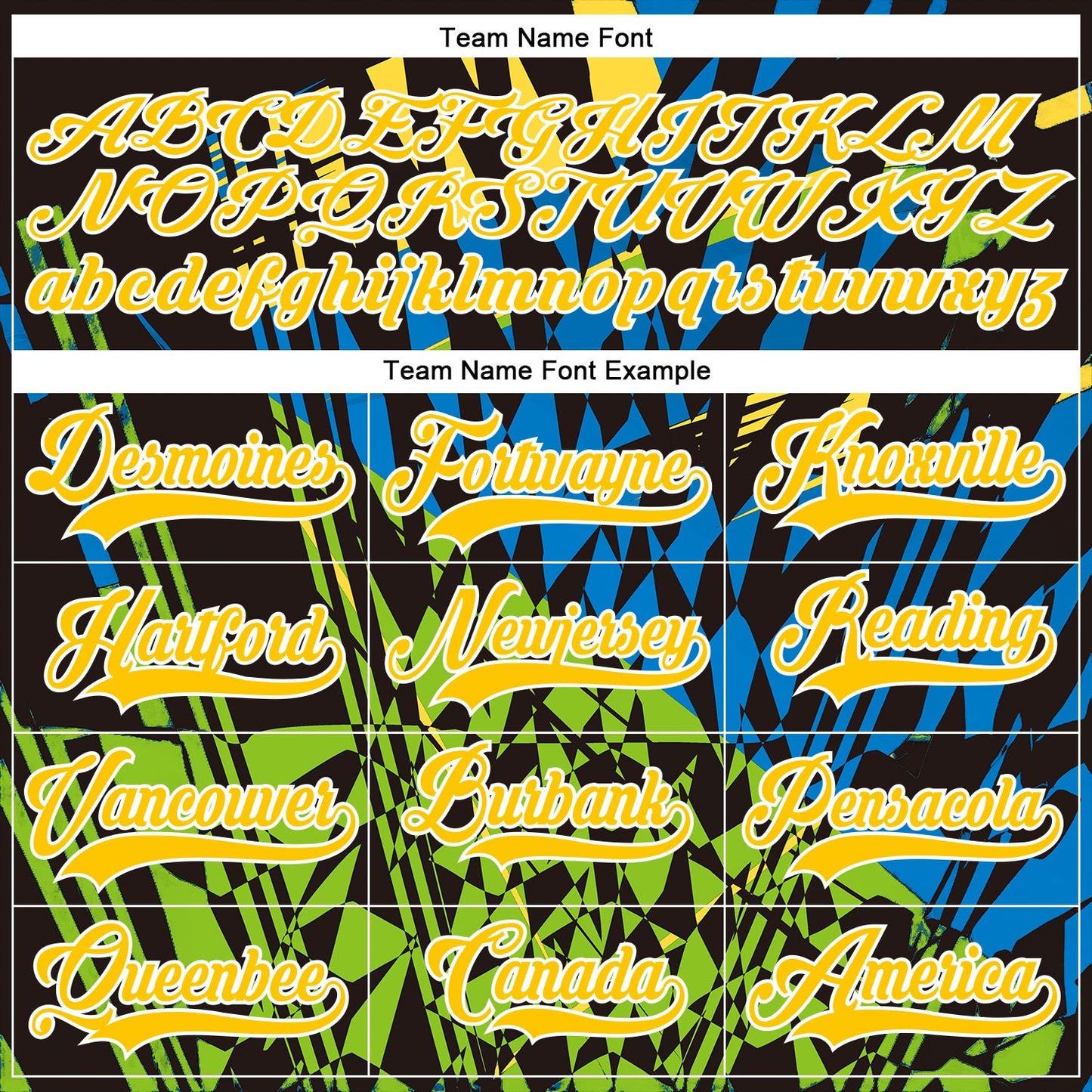 Custom Black Yellow Blue-Green 3D Pattern Abstract Hockey Lace Neck Jersey view 4