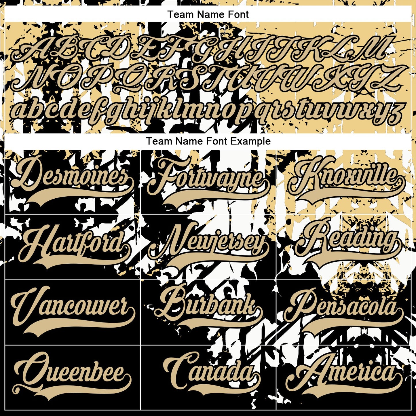 Custom Black Vegas Gold-White 3D Pattern Abstract Grunge Hockey Lace Neck Jersey view 4