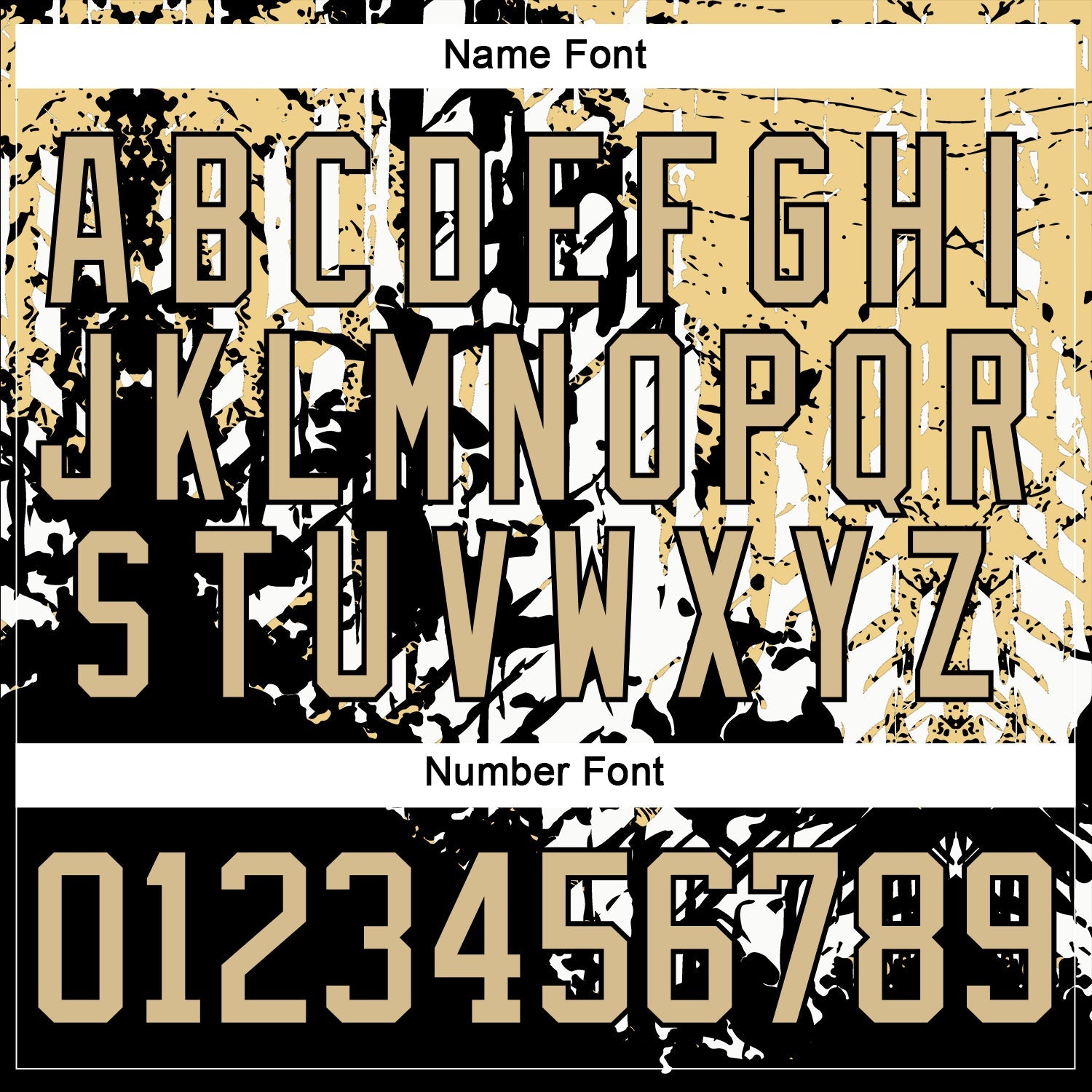 Custom Black Vegas Gold-White 3D Pattern Abstract Grunge Hockey Lace Neck Jersey view 5