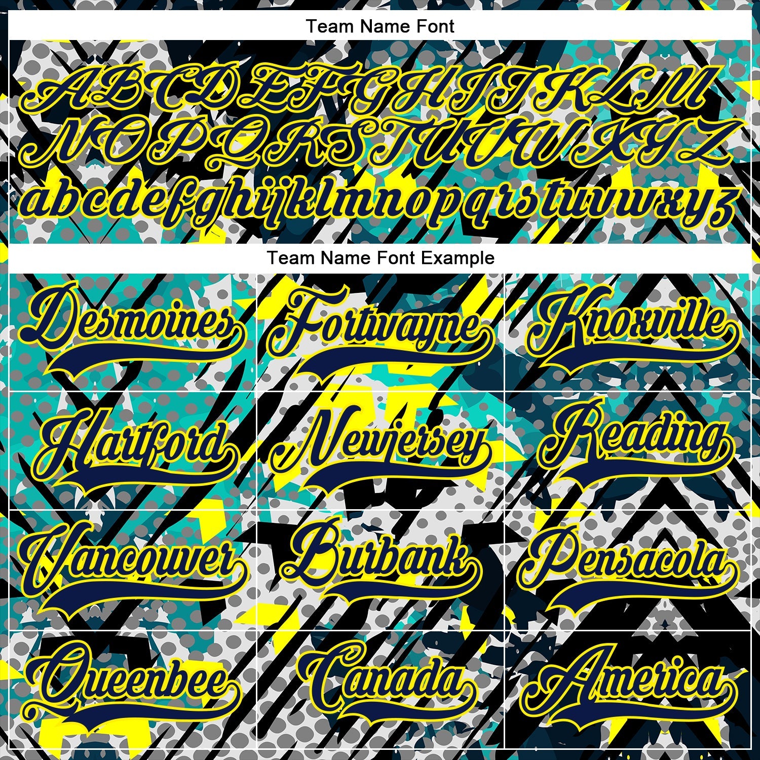 Custom Navy Light Yellow-Aqua 3D Pattern Abstract Grunge Hockey Lace Neck Jersey view 4