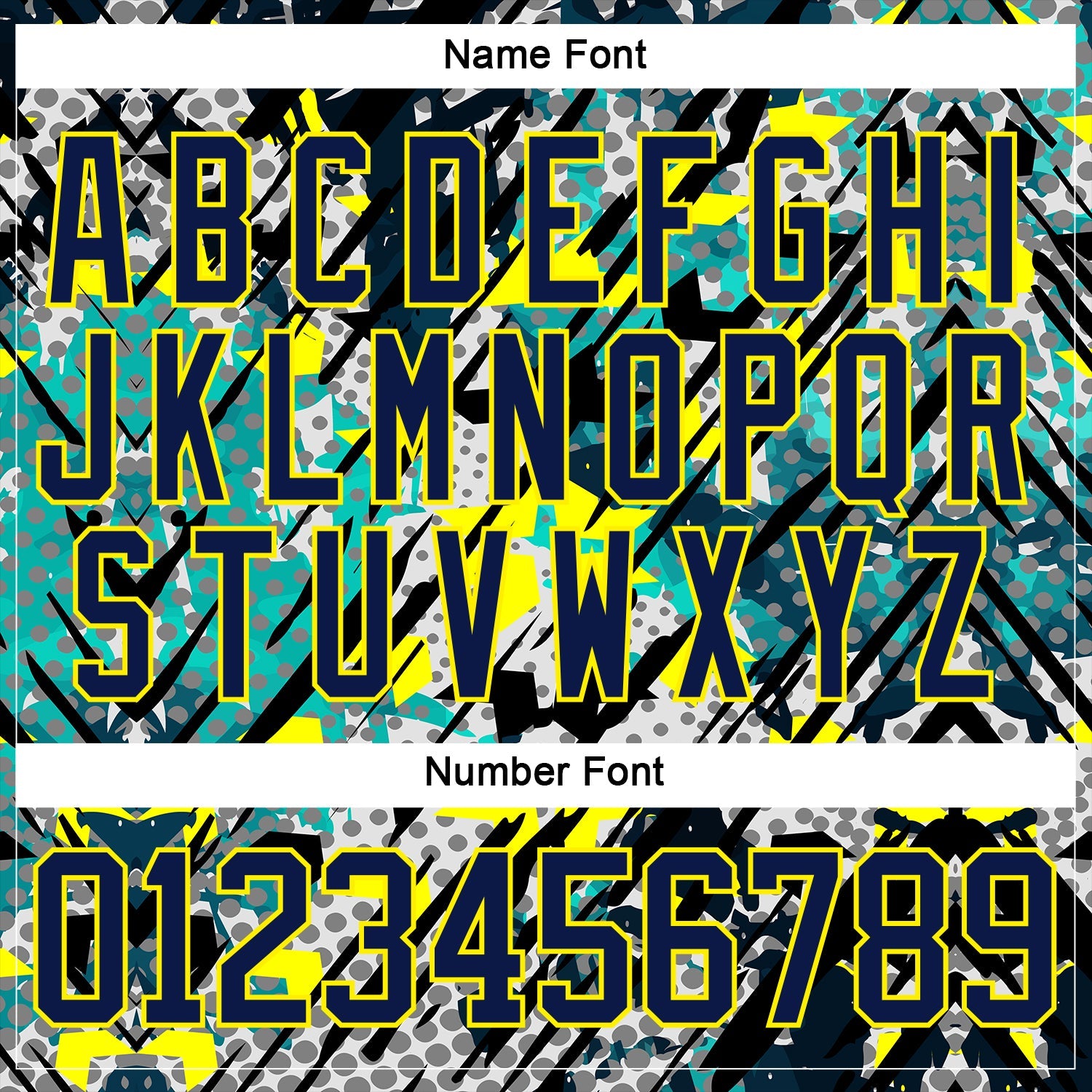 Custom Navy Light Yellow-Aqua 3D Pattern Abstract Grunge Hockey Lace Neck Jersey view 5