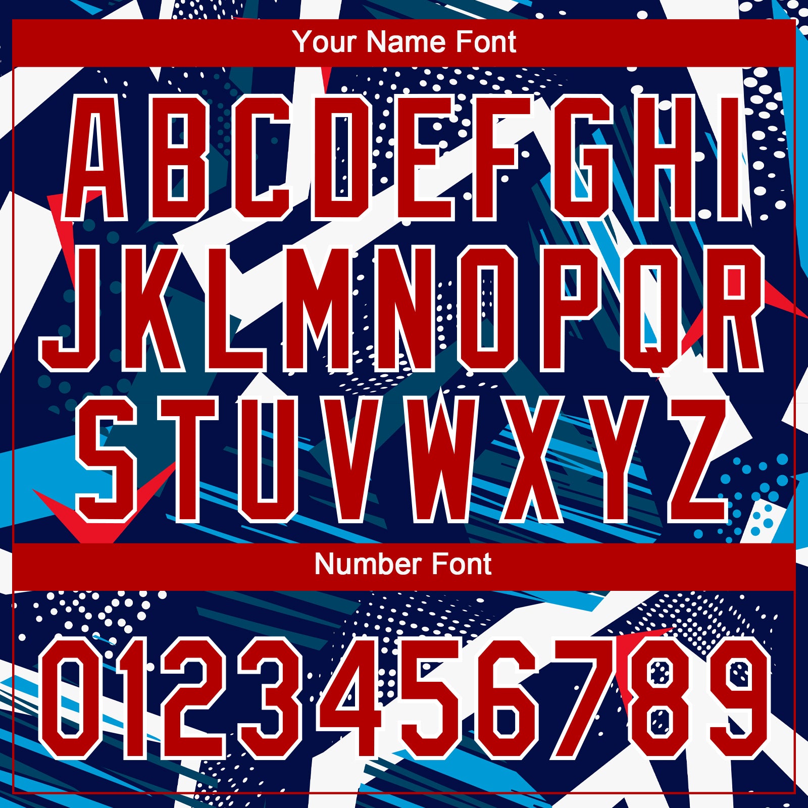 Custom Navy Red-White 3D Pattern Design Authentic Baseball Jersey view 5