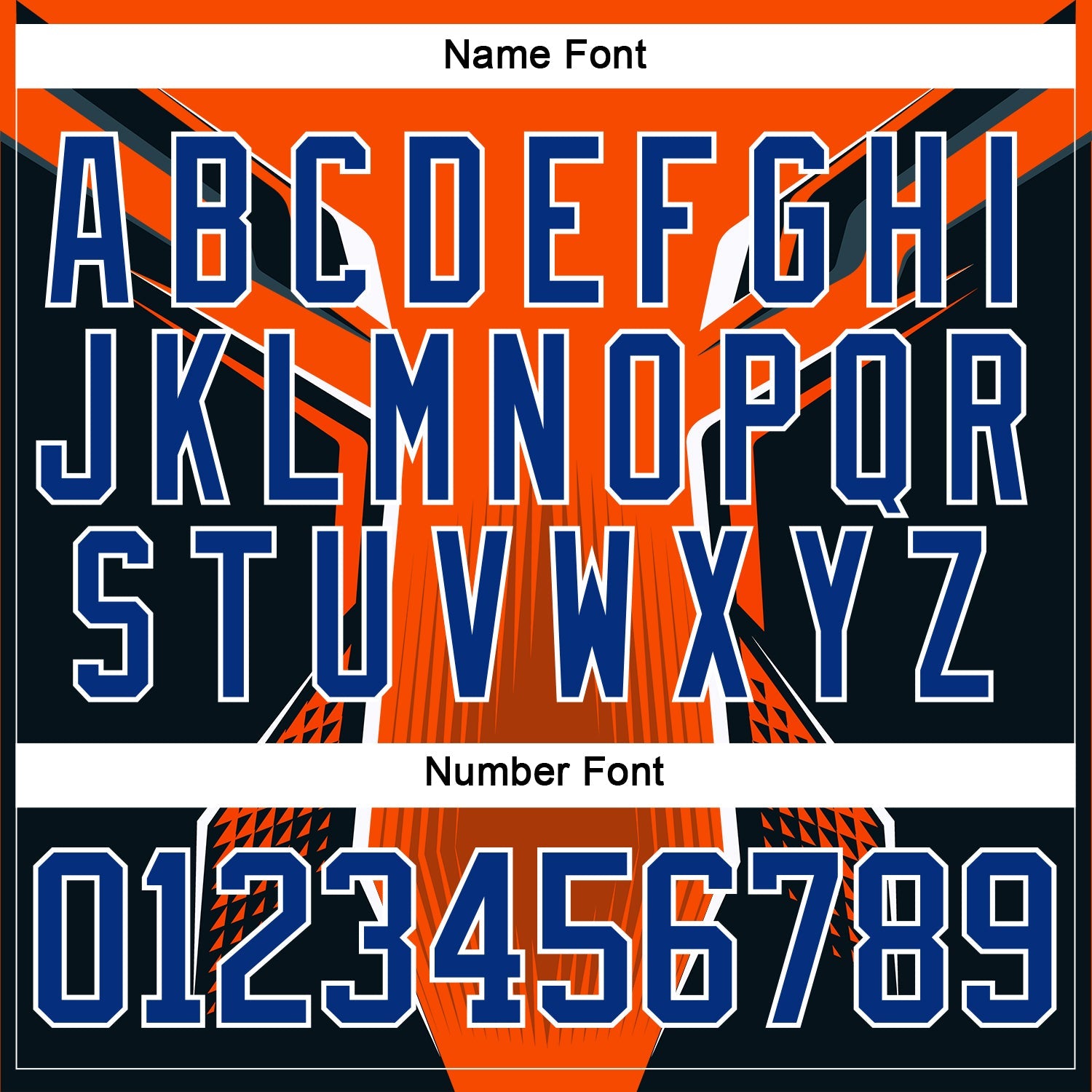 Custom Orange Royal-White 3D Pattern Cyber Mecha E-sport Hockey Jersey view 5