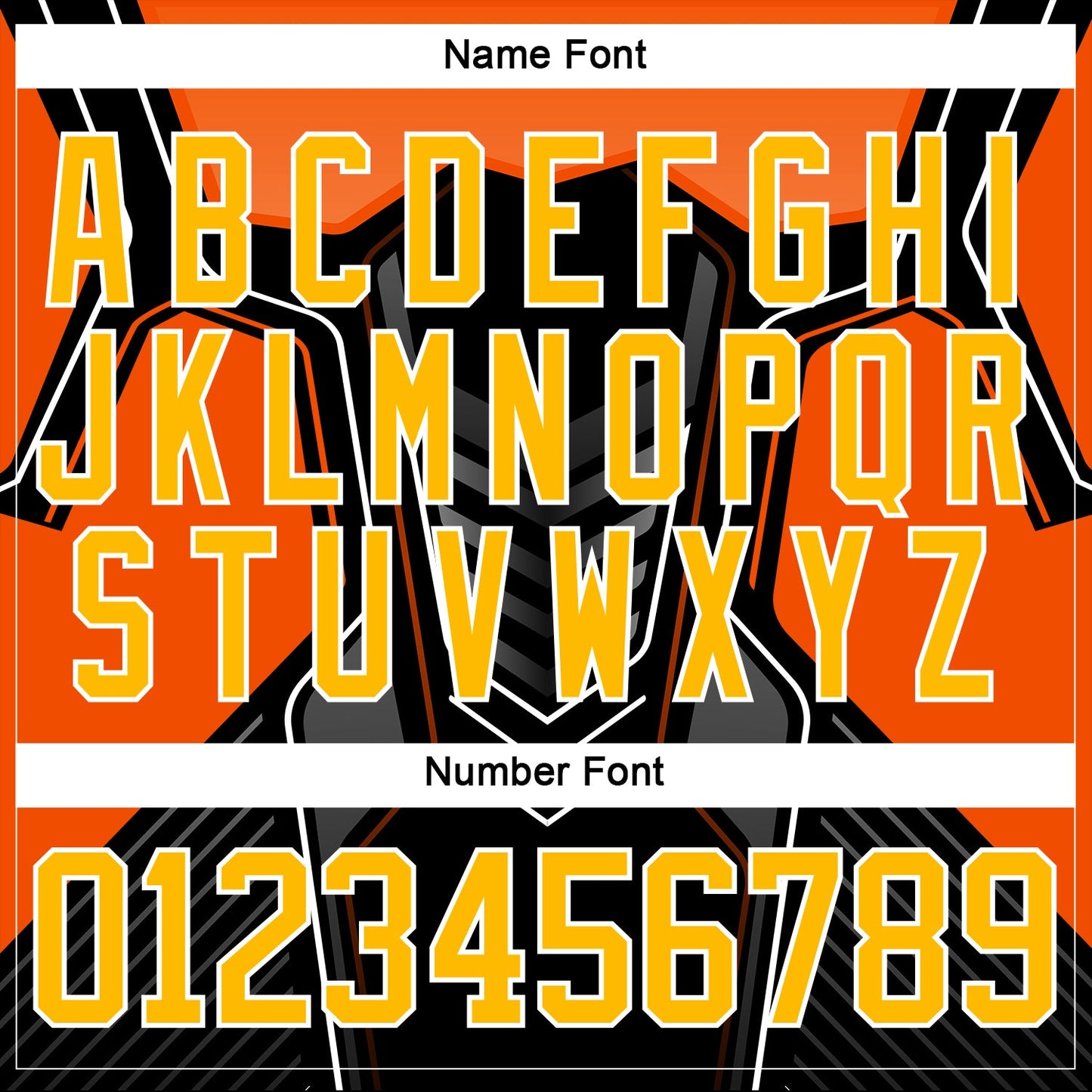 Custom Black Gold Gray Orange-White 3D Pattern Cyber Mecha E-sport Hockey Jersey view 5