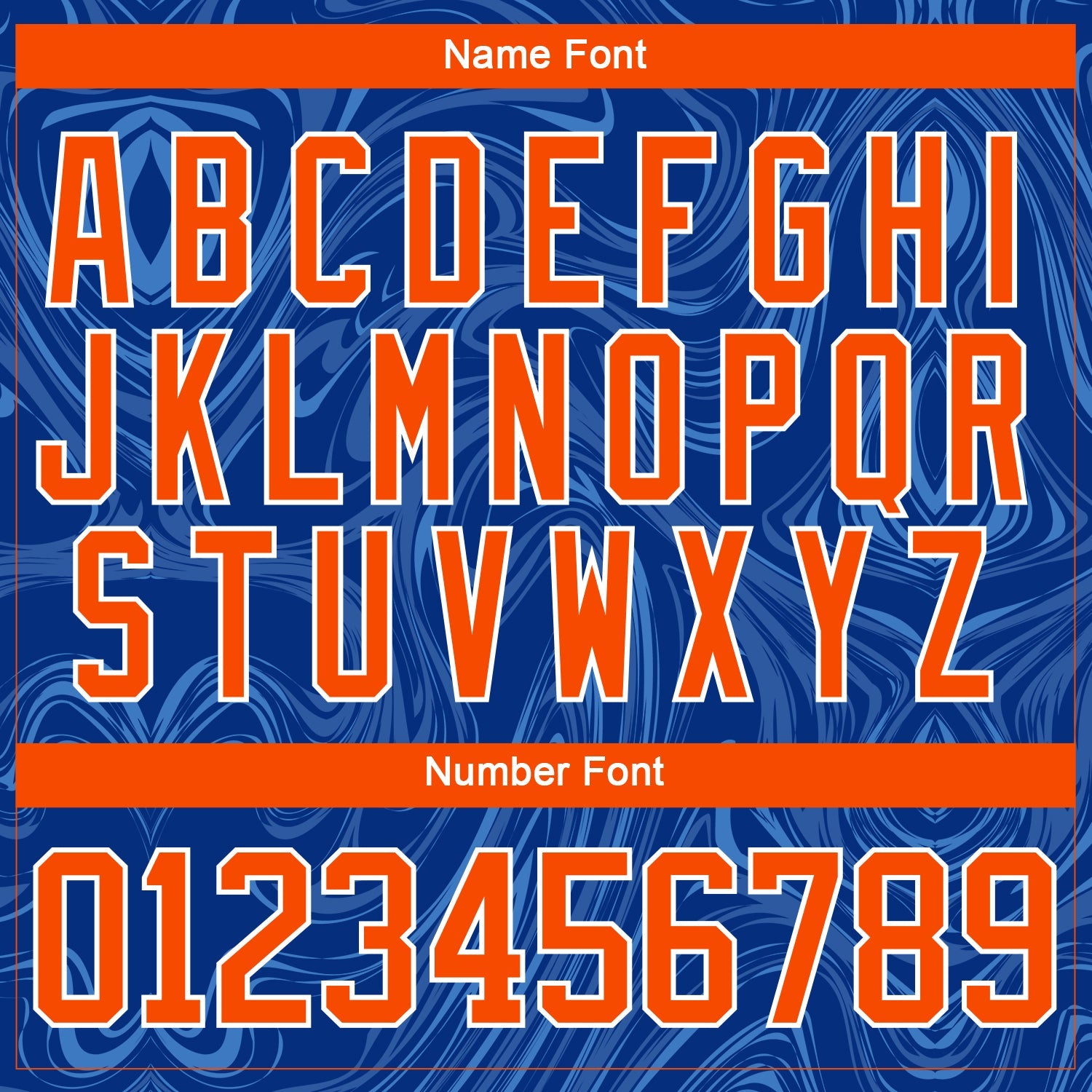 Custom Royal Orange-White 3D Splash Art Hockey Lace Neck Jersey view 7