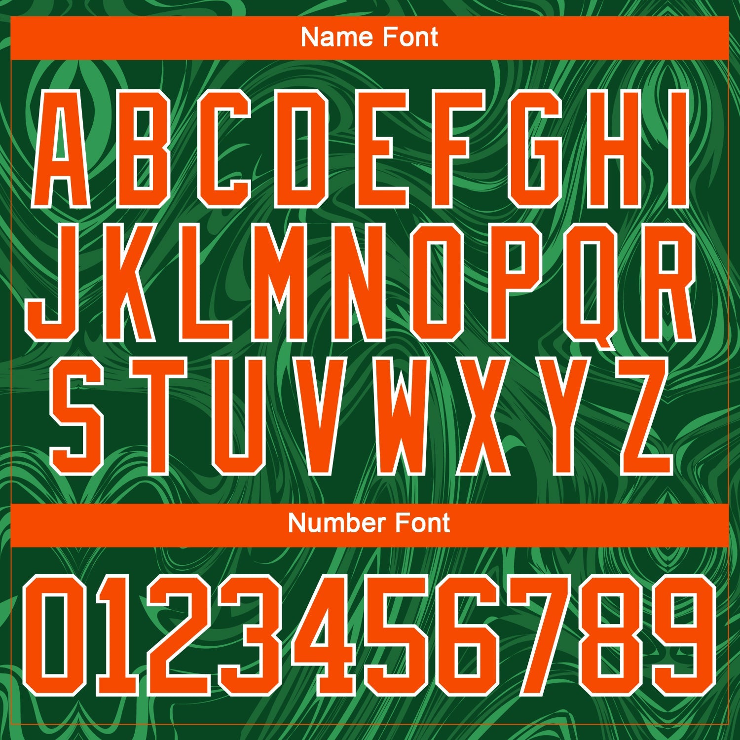 Custom Green Orange-White 3D Splash Art Hockey Lace Neck Jersey view 7