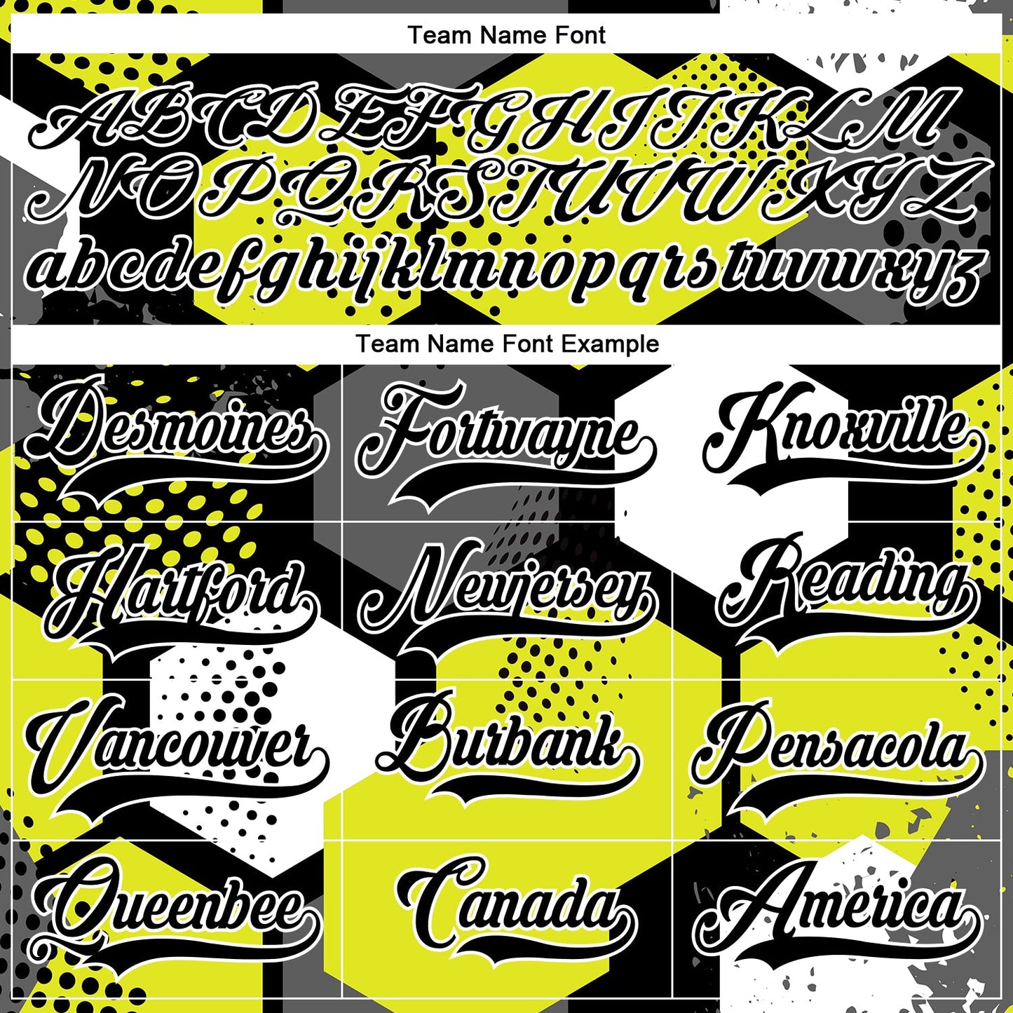 Custom Neon Yellow Black-White 3D Pattern Geometric Shape Hockey Lace Neck Jersey view 6