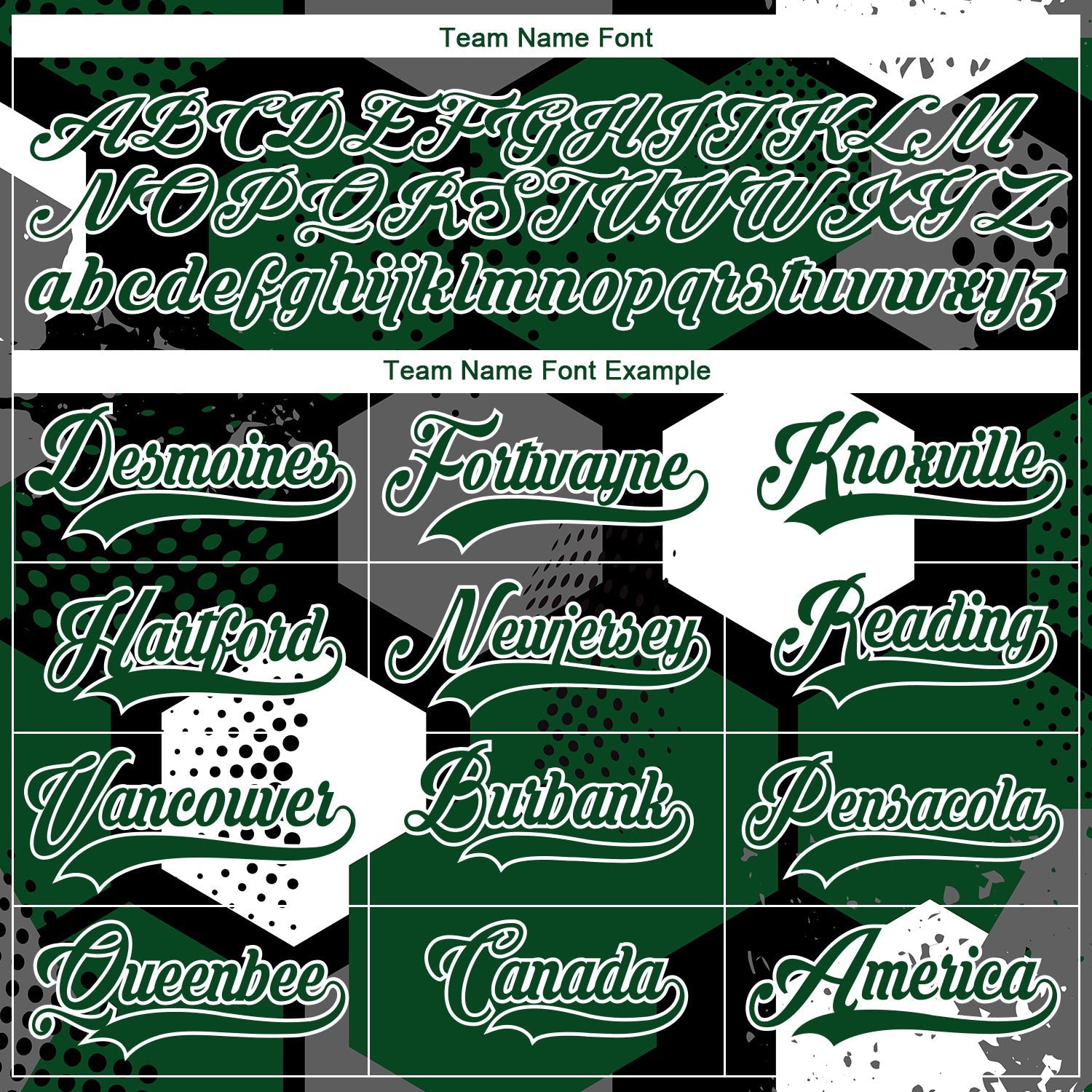 Custom Green Black-White 3D Pattern Geometric Shape Hockey Lace Neck Jersey view 6
