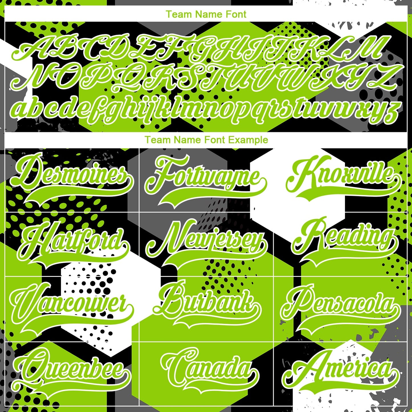 Custom Neon Green Black-White 3D Pattern Geometric Shape Hockey Lace Neck Jersey view 6