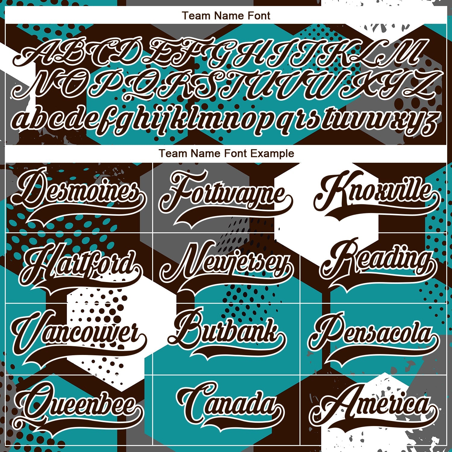 Custom Teal Brown-White 3D Pattern Geometric Shape Hockey Lace Neck Jersey view 6