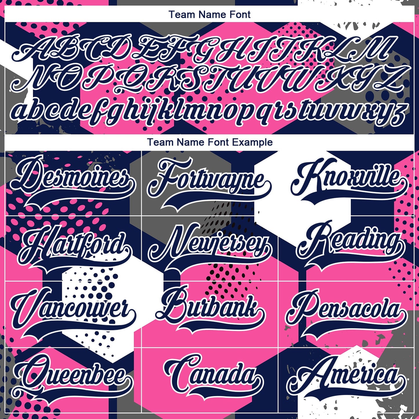 Custom Pink Navy-White 3D Pattern Geometric Shape Hockey Lace Neck Jersey view 6