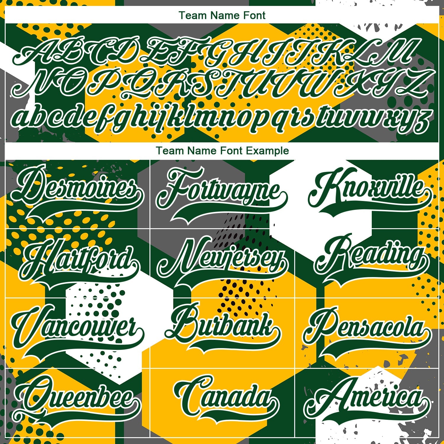 Custom Gold Green-White 3D Pattern Geometric Shape Hockey Lace Neck Jersey view 6