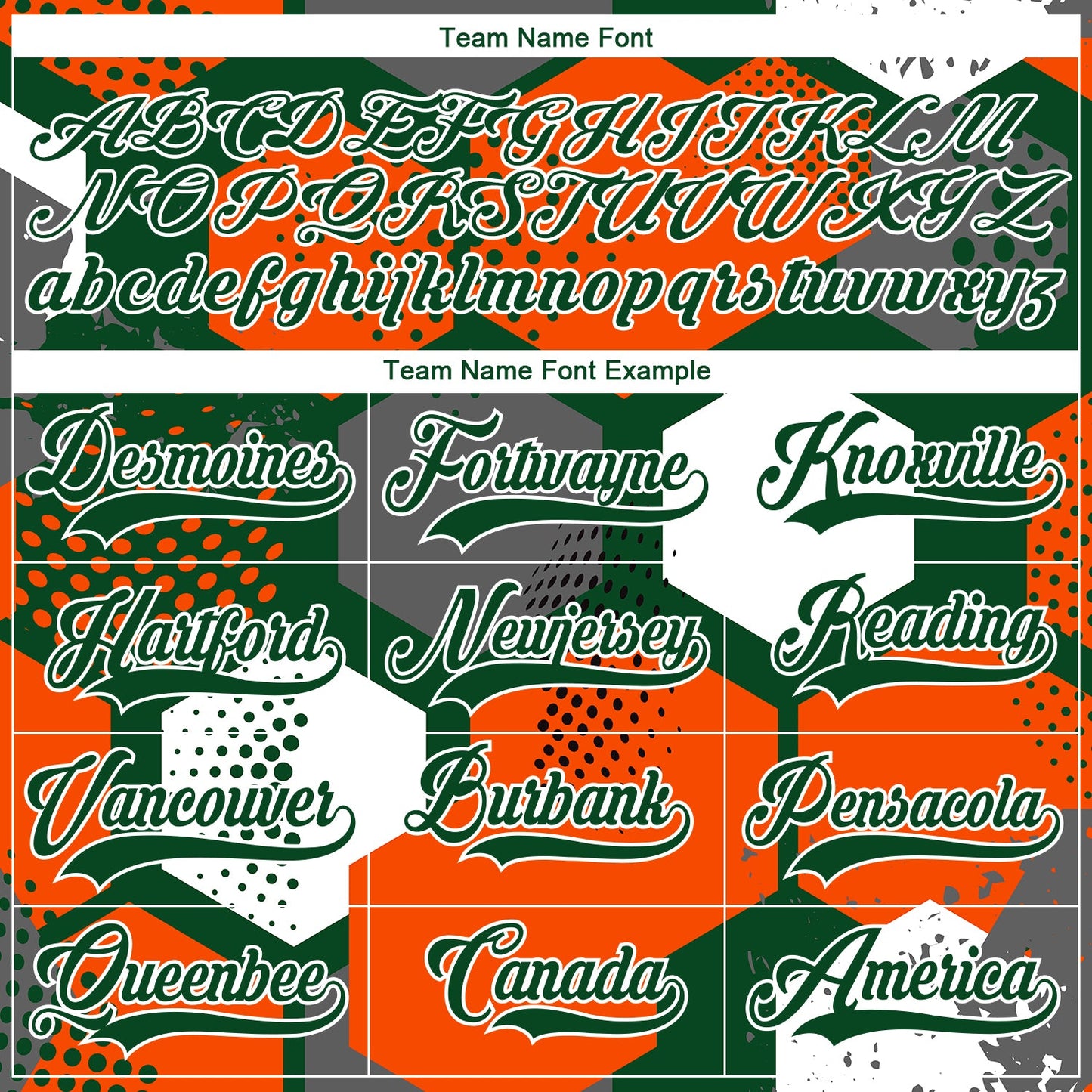 Custom Orange Green-White 3D Pattern Geometric Shape Hockey Lace Neck Jersey view 6