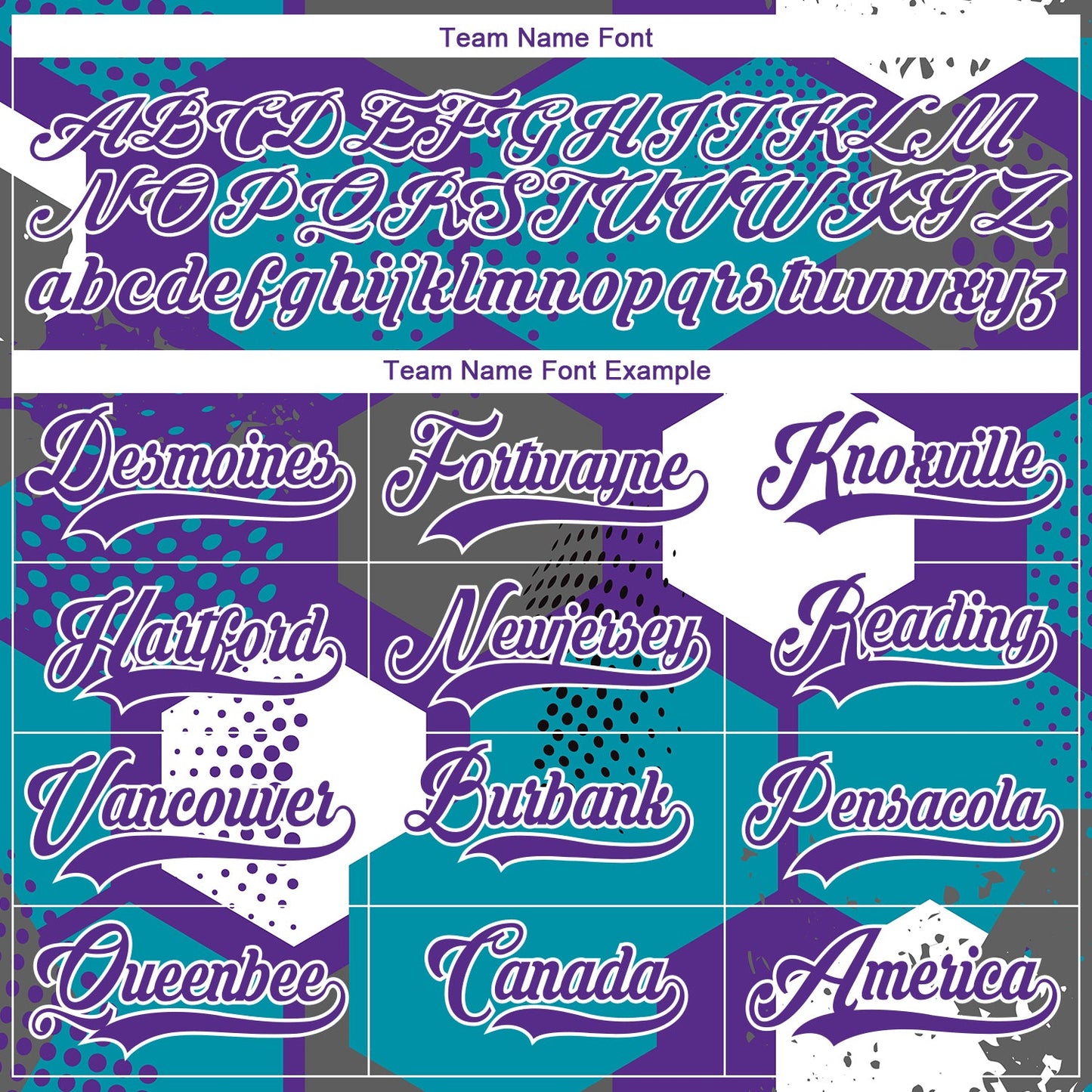 Custom Teal Purple-White 3D Pattern Geometric Shape Hockey Lace Neck Jersey view 6