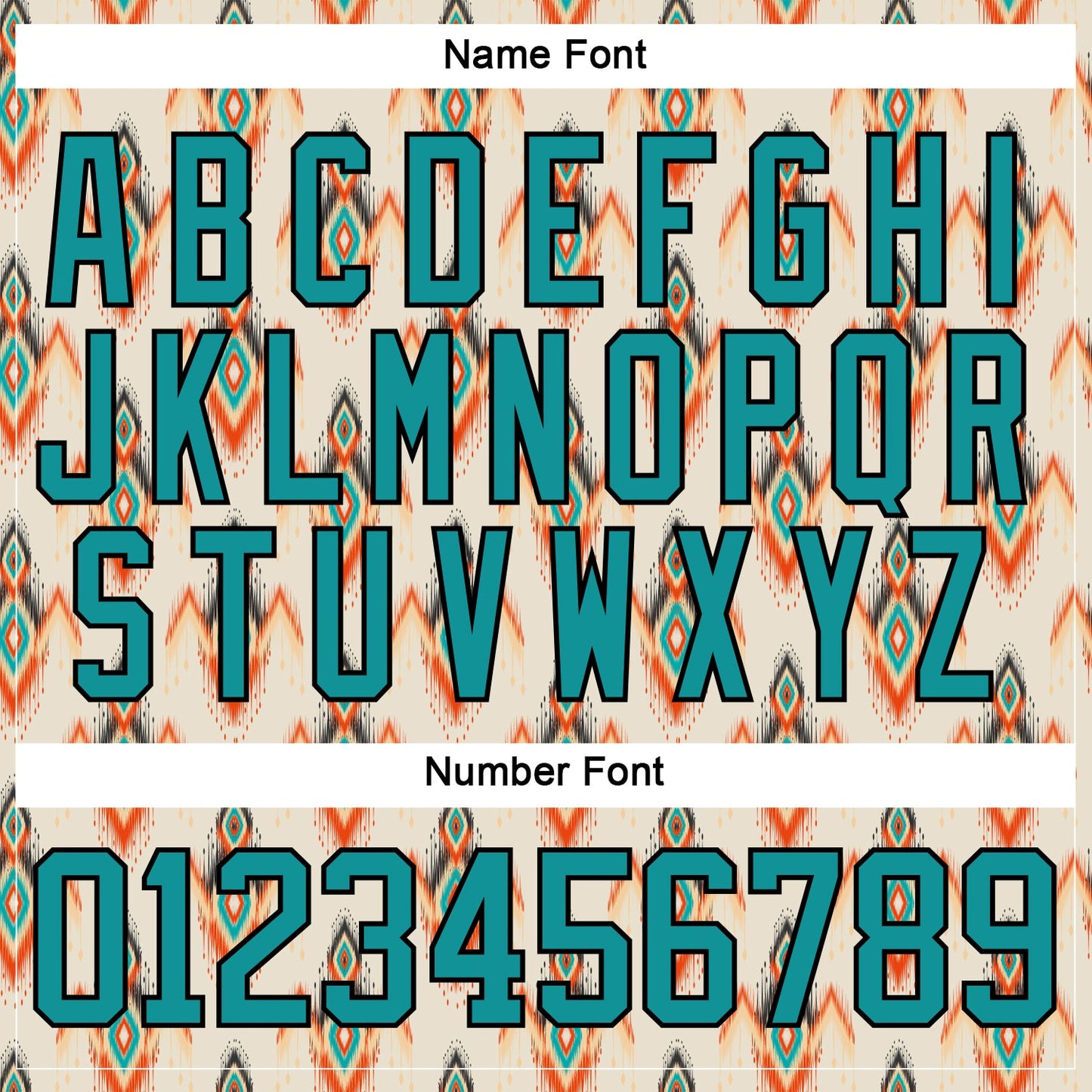 Custom Cream Teal Orange-Black 3D Pattern Native Americans Tribal Indigenous People Hockey Lace Neck Jersey view 7