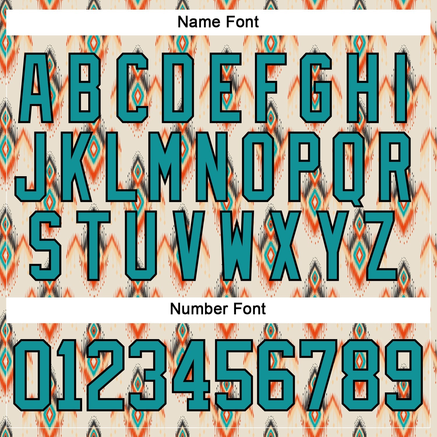 Custom Cream Teal Orange-Black 3D Pattern Native Americans Tribal Indigenous People Hockey Lace Neck Jersey view 7