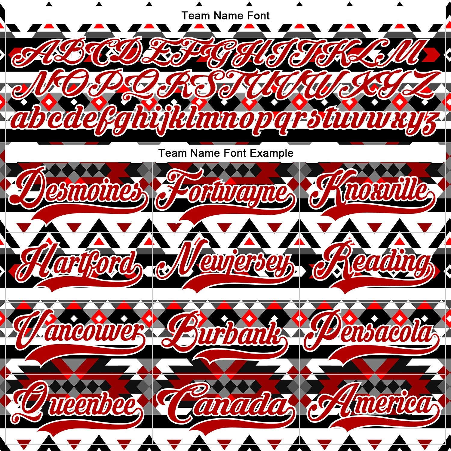 Custom Red Black-White 3D Pattern Native Americans Tribal Indigenous People Hockey Lace Neck Jersey view 6