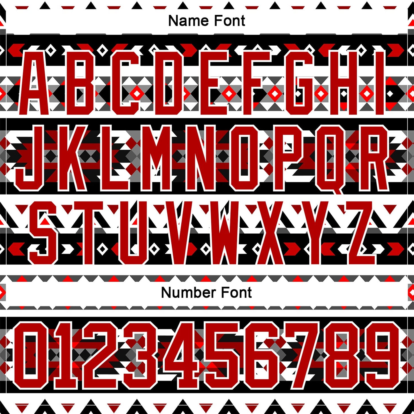 Custom Red Black-White 3D Pattern Native Americans Tribal Indigenous People Hockey Lace Neck Jersey view 7