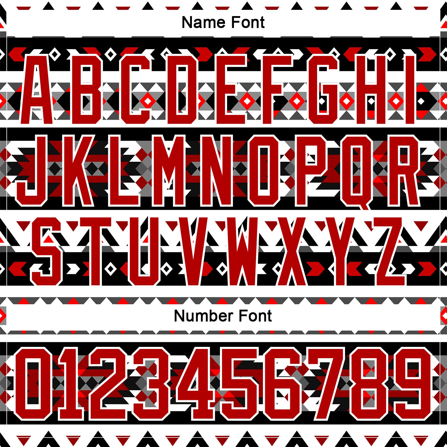 Custom Red Black-White 3D Pattern Native Americans Tribal Indigenous People Hockey Lace Neck Jersey view 7