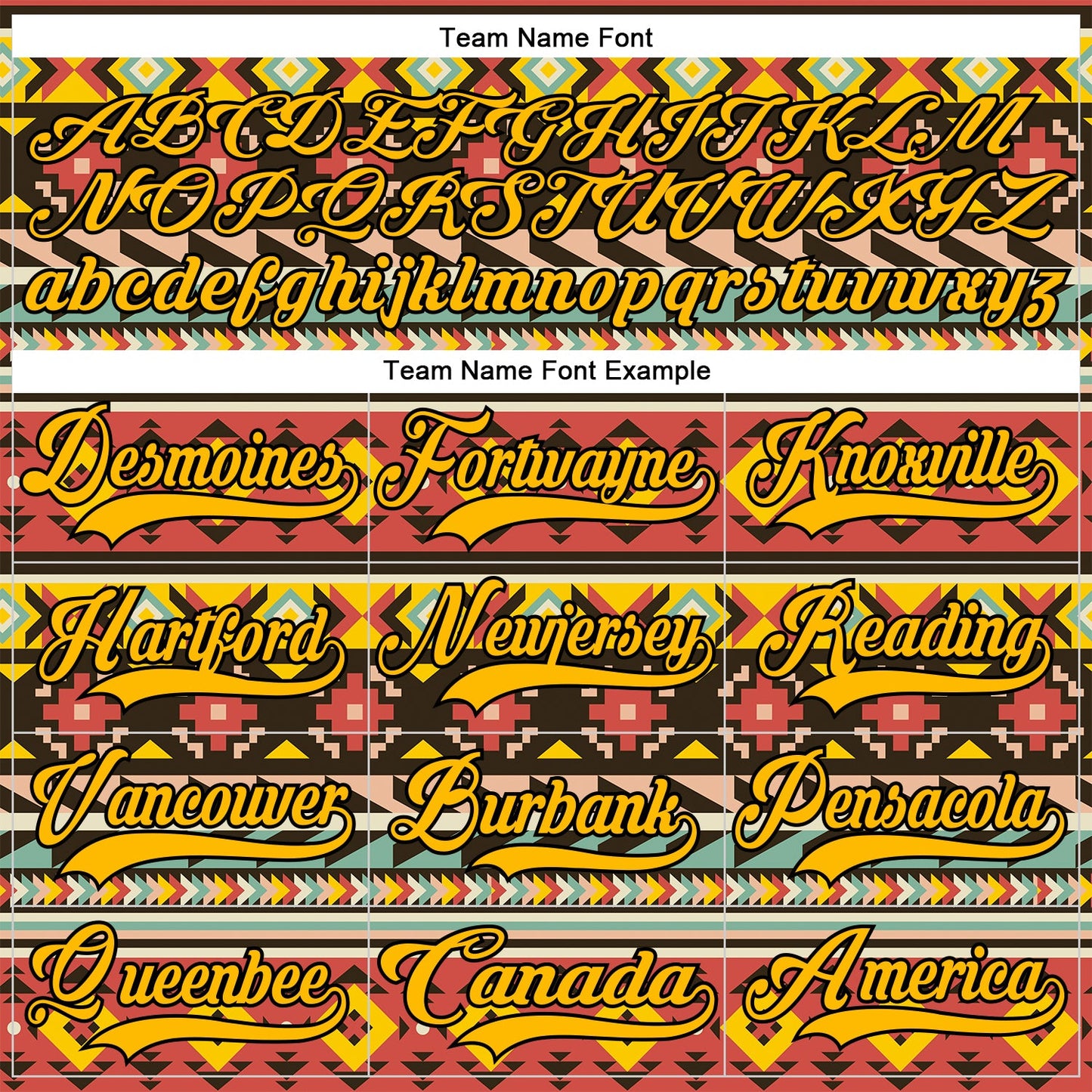 Custom Gold Black 3D Pattern Native Americans Tribal Indigenous People Hockey Lace Neck Jersey view 6
