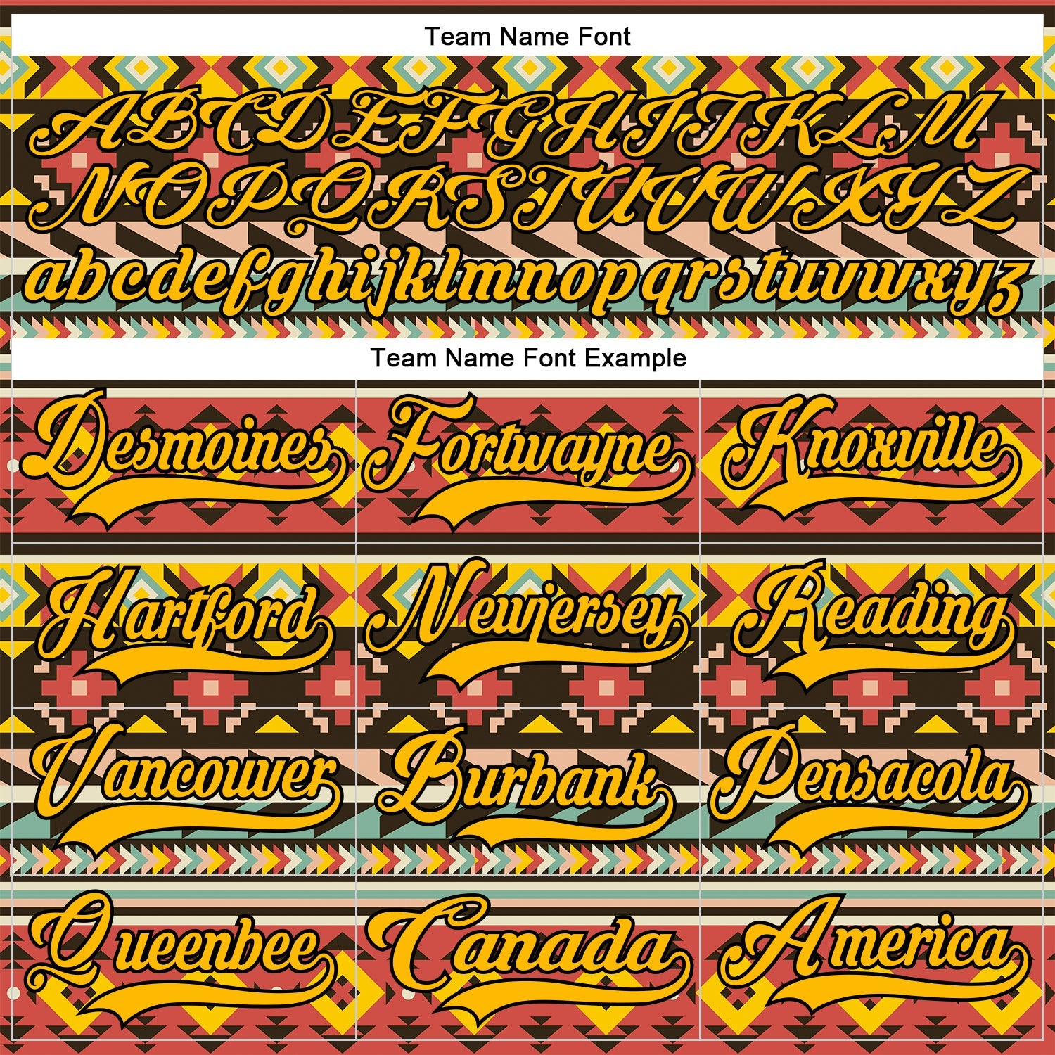 Custom Gold Black 3D Pattern Native Americans Tribal Indigenous People Hockey Lace Neck Jersey view 6