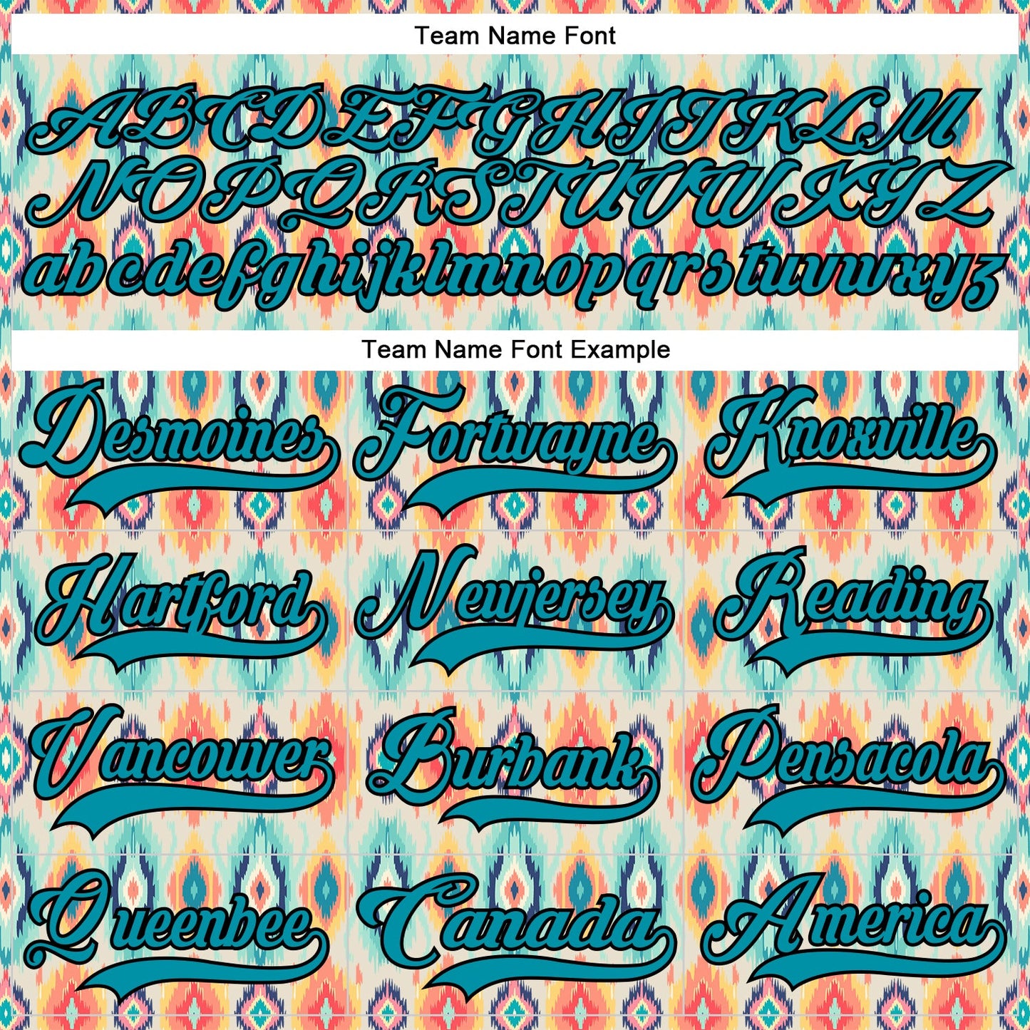 Custom Cream Teal Orange-Black 3D Pattern Native Americans Tribal Indigenous People Hockey Lace Neck Jersey view 6