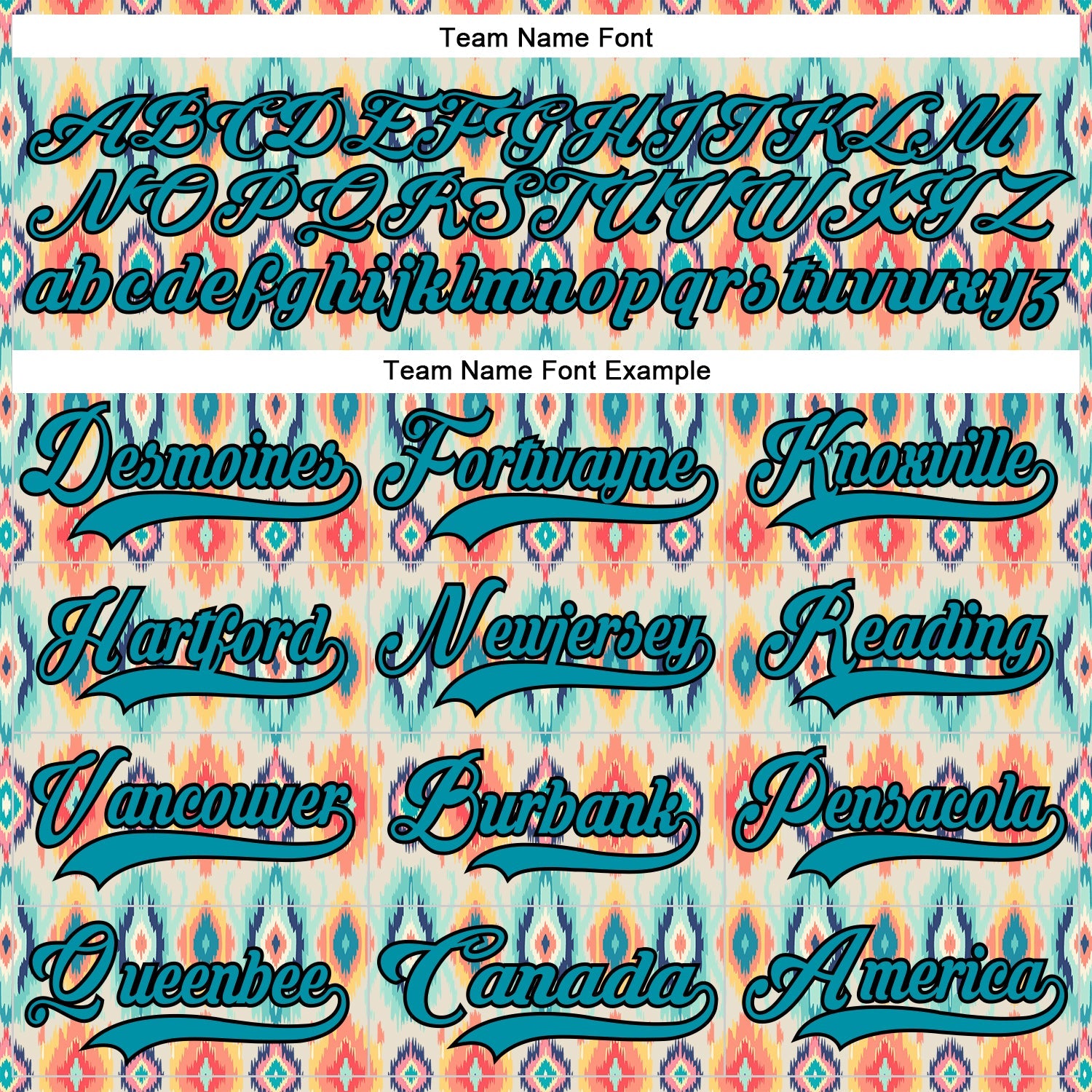 Custom Cream Teal Orange-Black 3D Pattern Native Americans Tribal Indigenous People Hockey Lace Neck Jersey view 6